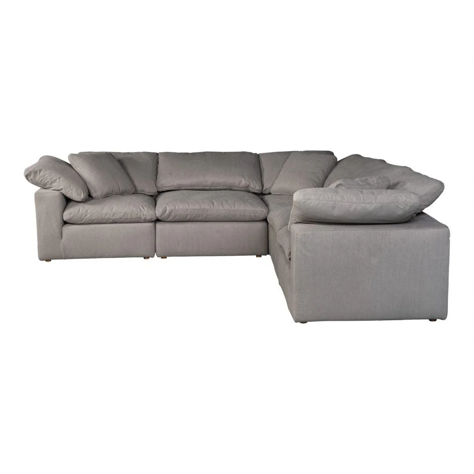 Terra Condo Classic L-Shaped Modular Sectional Light Grey - Image 2