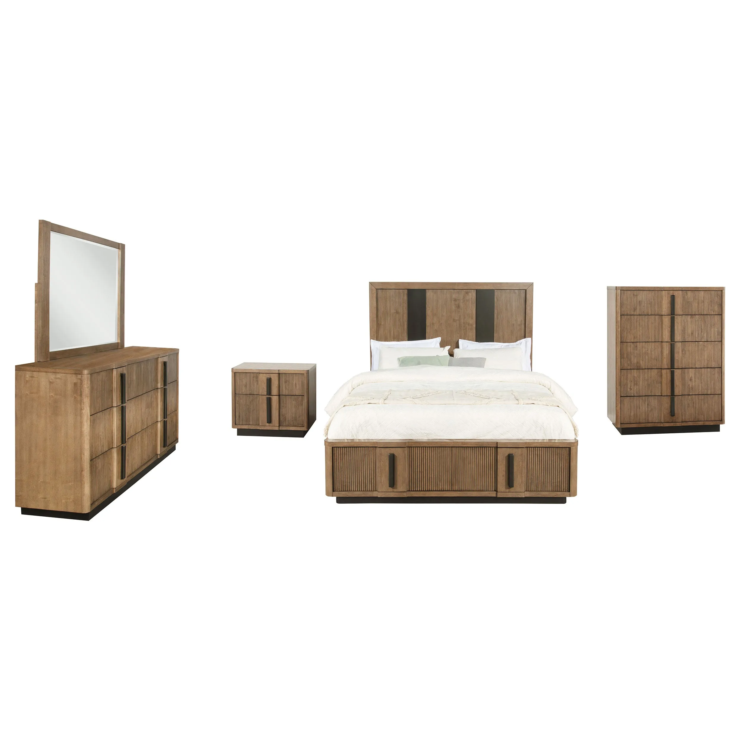 Terrace Ash Brown 5-piece Eastern King Bedroom Set - Image 2