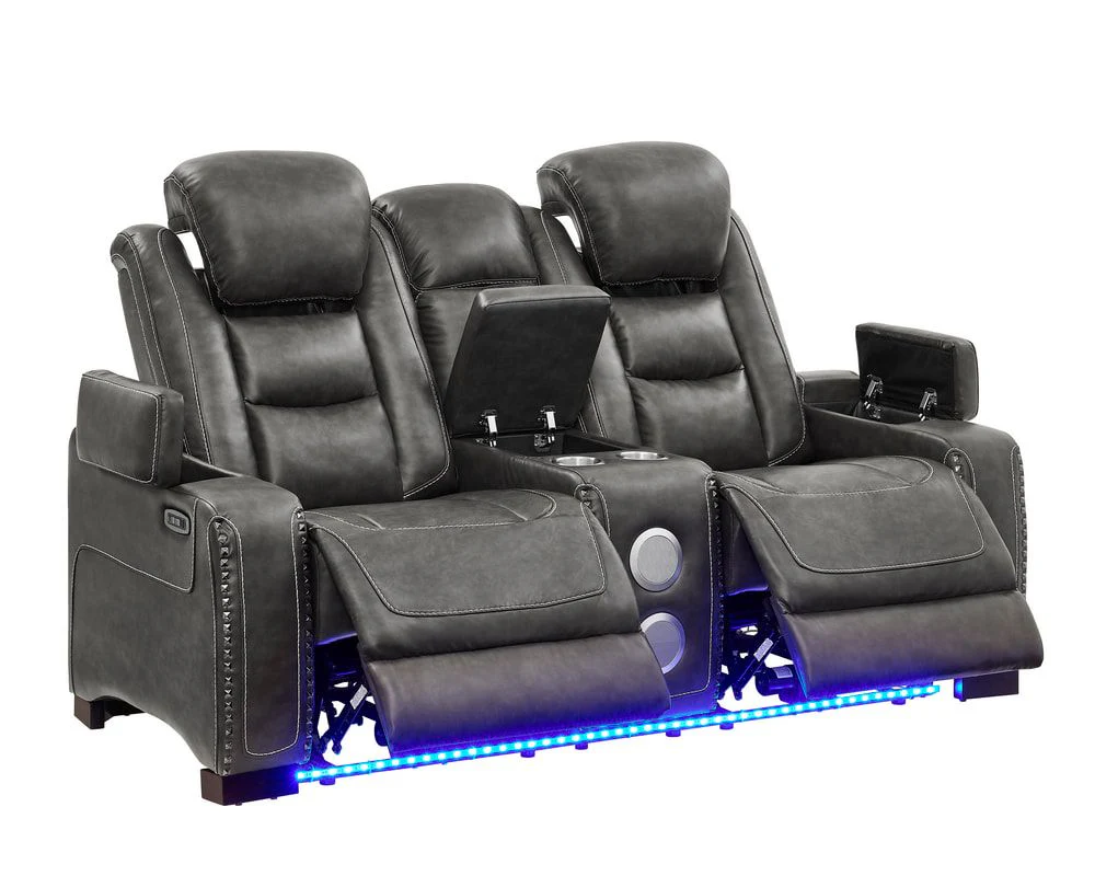 Tesla Gray 3-Piece Power Reclining Set - Image 4