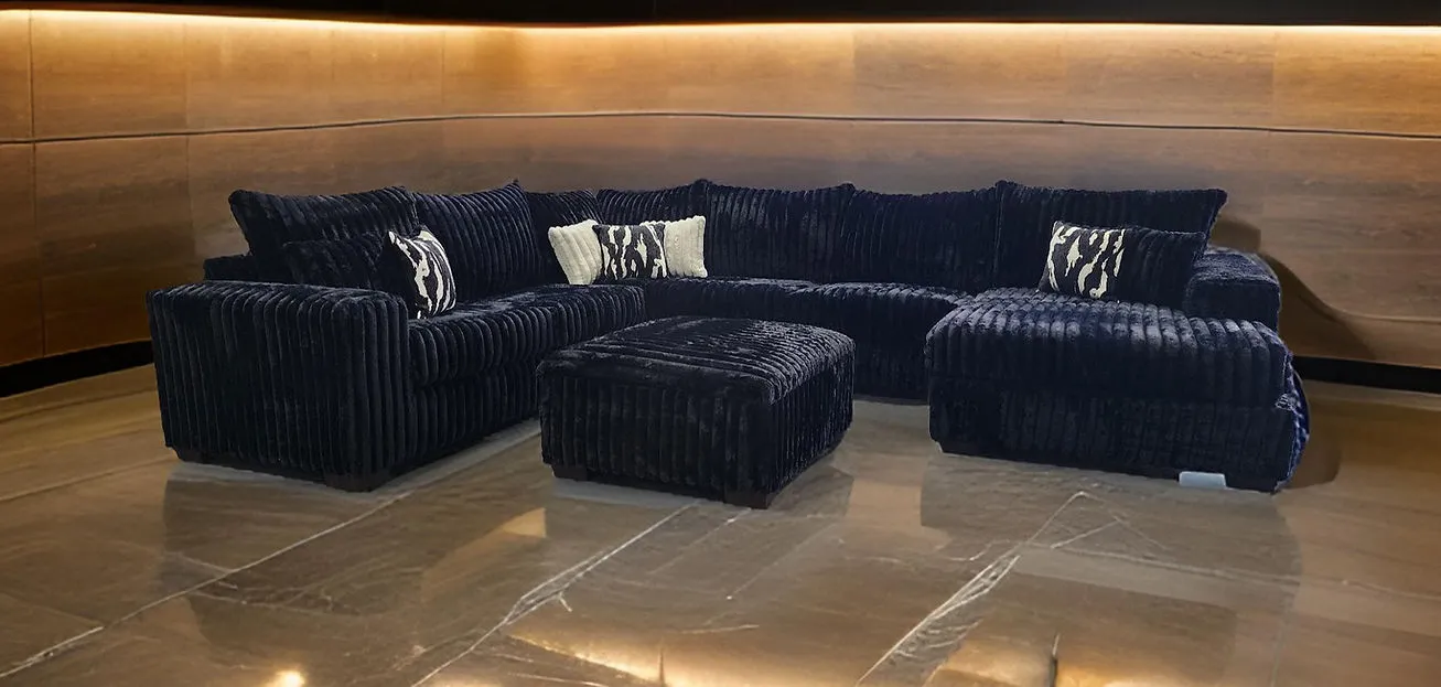 Texan Black 4-Piece Right Arm Facing (RAF) Sectional - Image 2