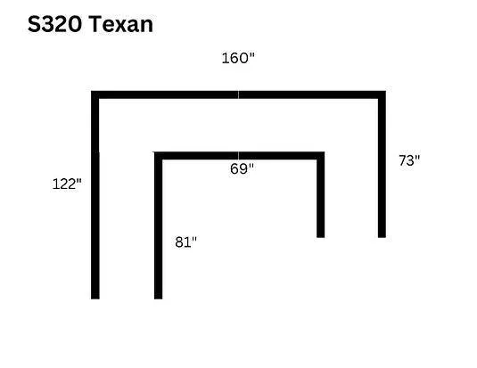 Texan Black 4-Piece Right Arm Facing (RAF) Sectional - Image 5