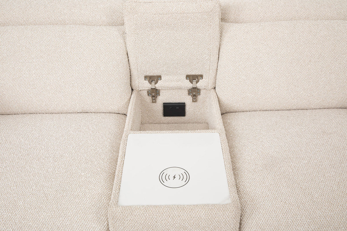 Thaddea White Power Sofa & Loveseat - Image 3