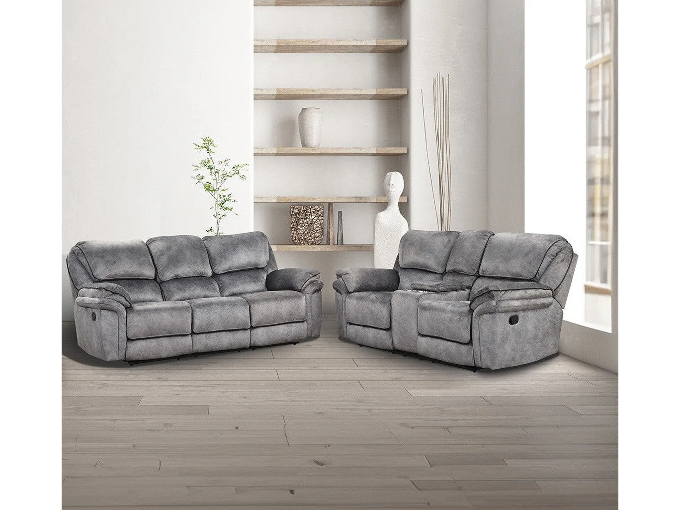 Themis Gray Sofa & Loveseat