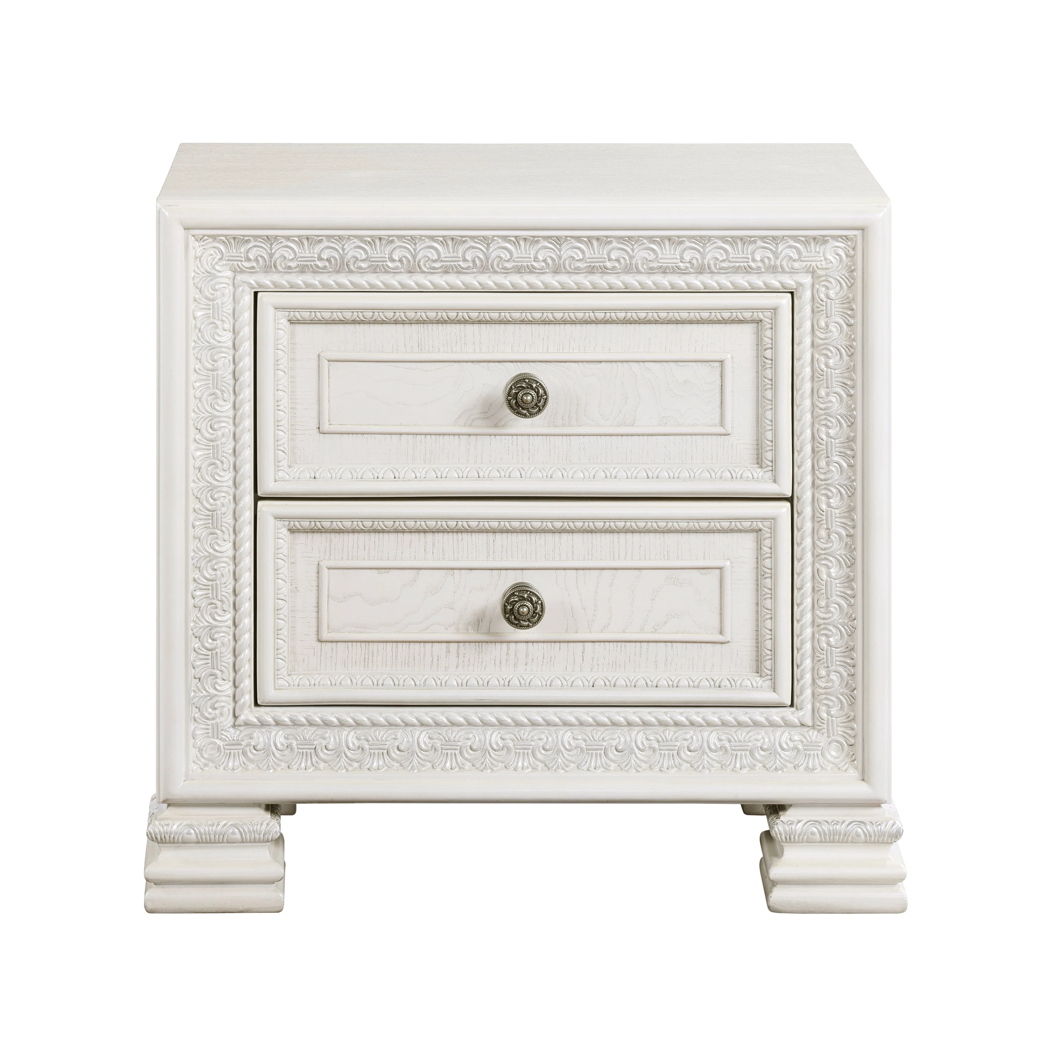 Theodora Pearl White Panel Bedroom Set - Image 11