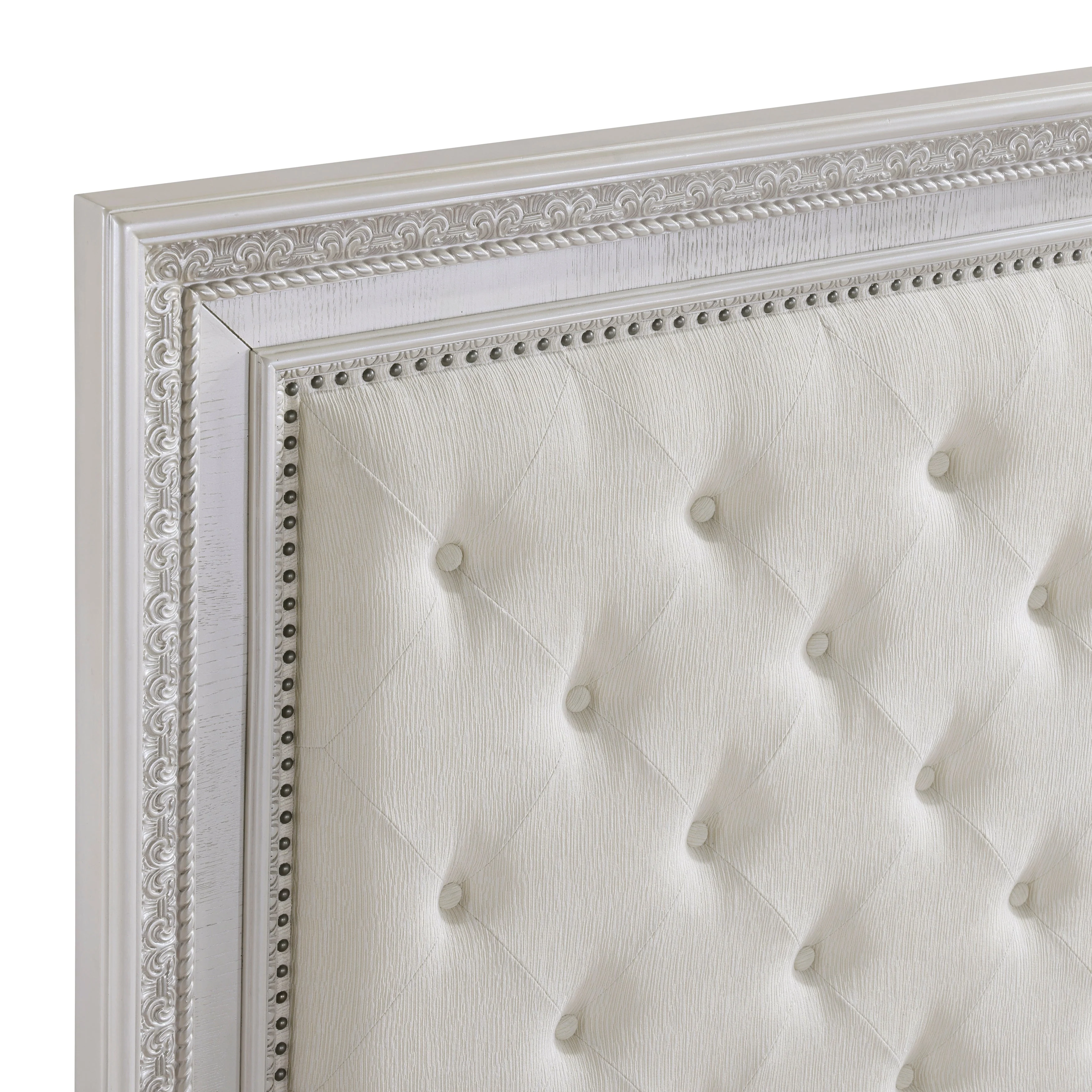 Theodora Pearl White Panel Bedroom Set - Image 6
