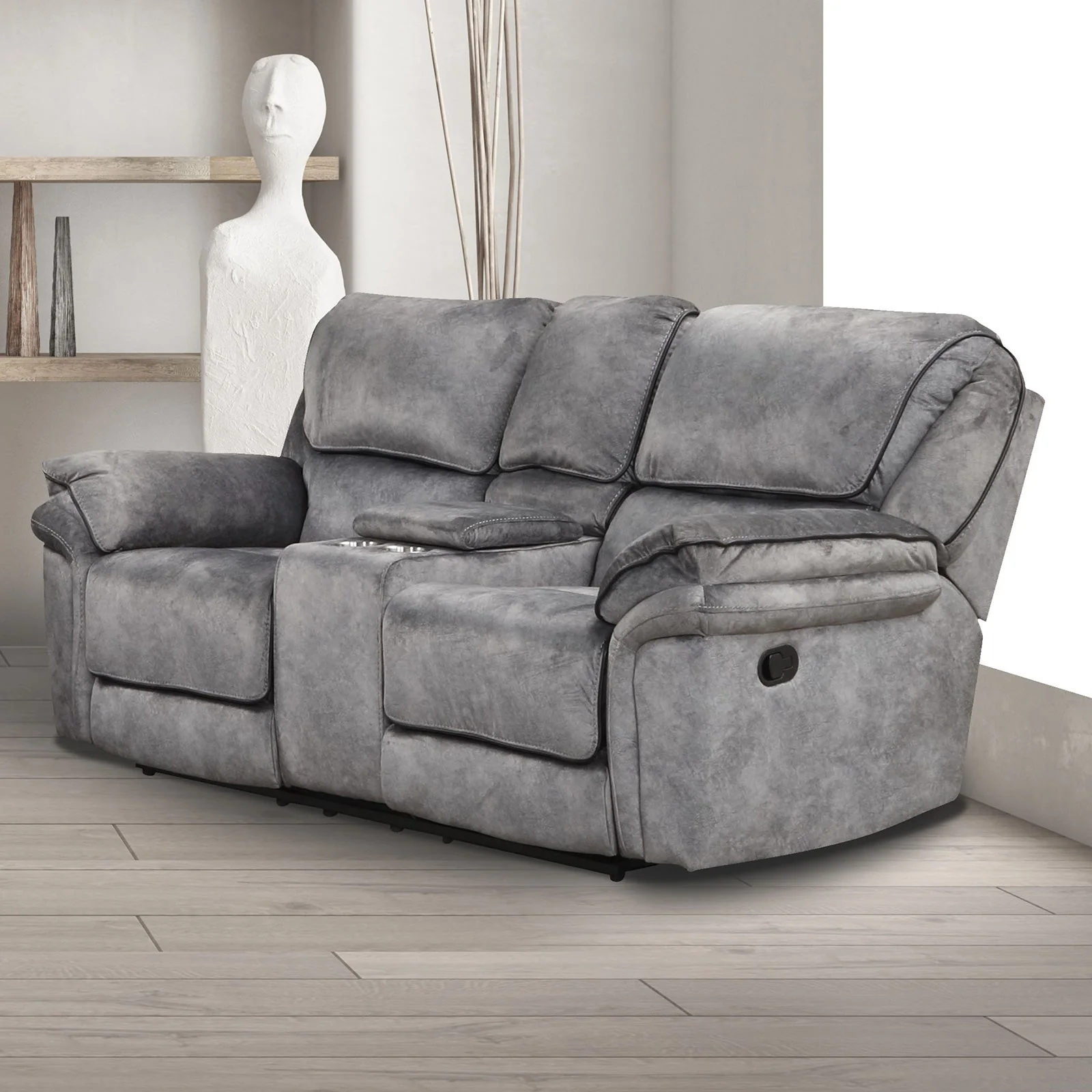 Theola Gray Sofa & Loveseat & Chair - Image 2