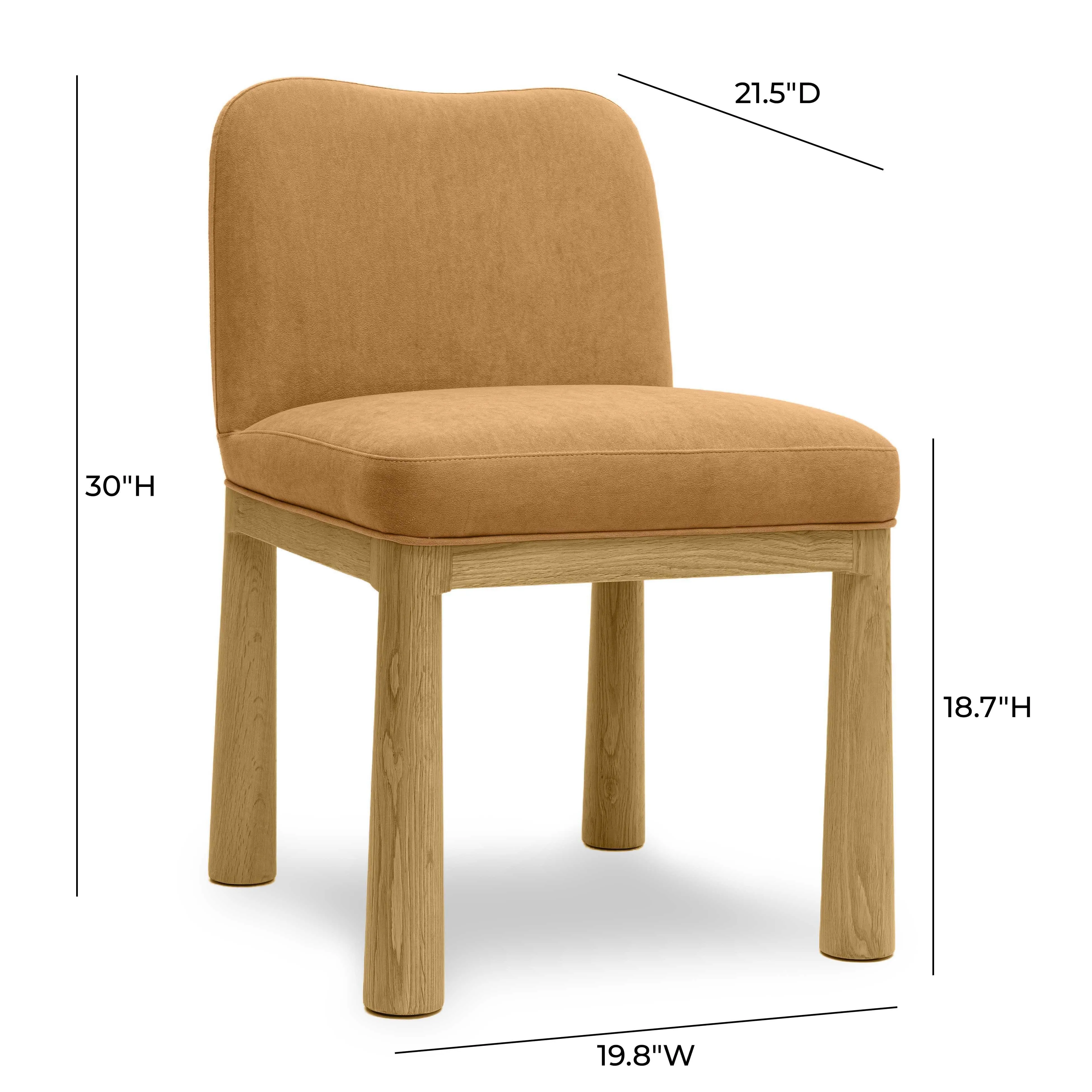 Tiara Performance Velvet and Oak Dining Chair - Image 6