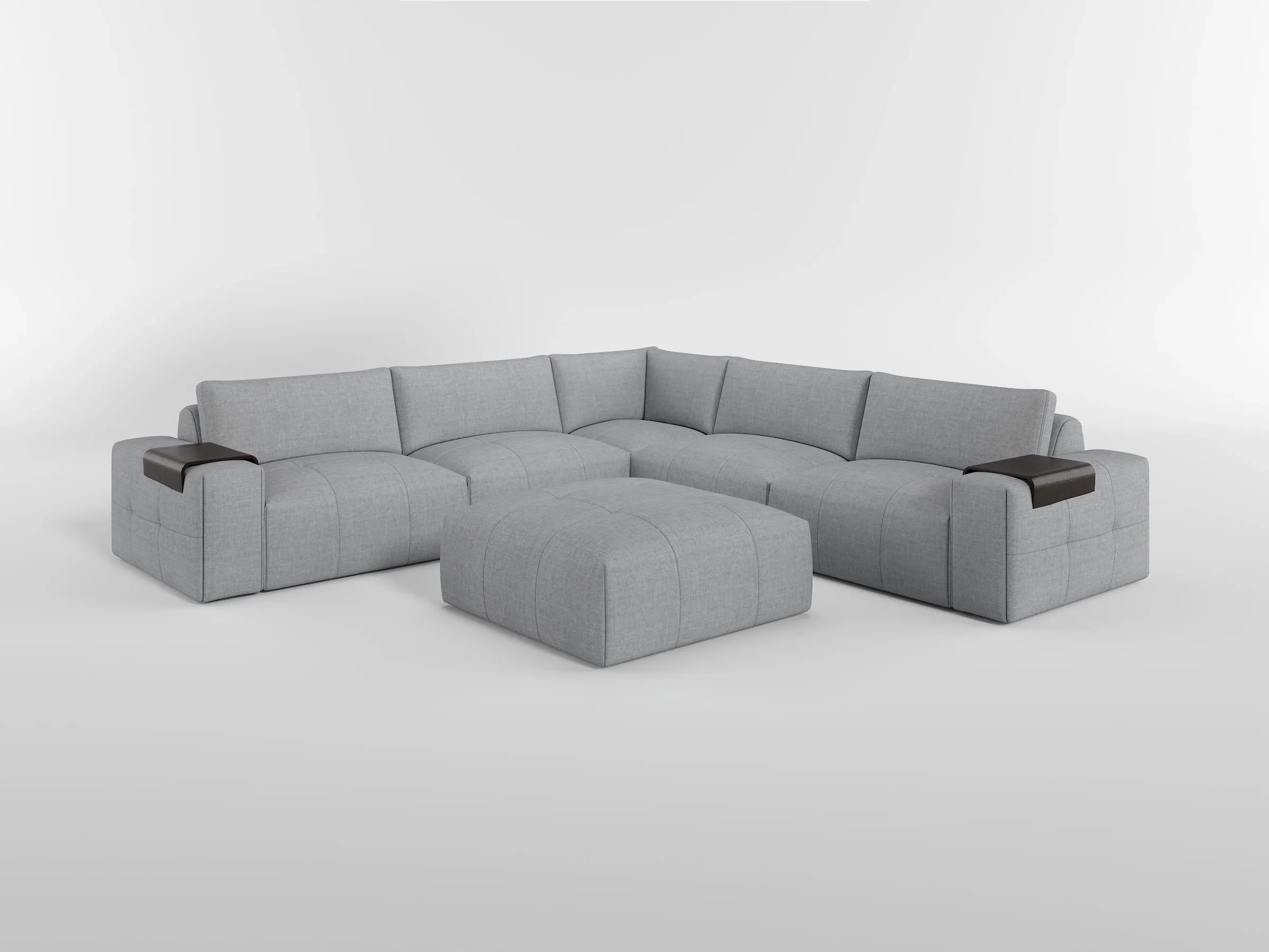 Tidal Gray 4-Piece Modular Sectional - Image 2