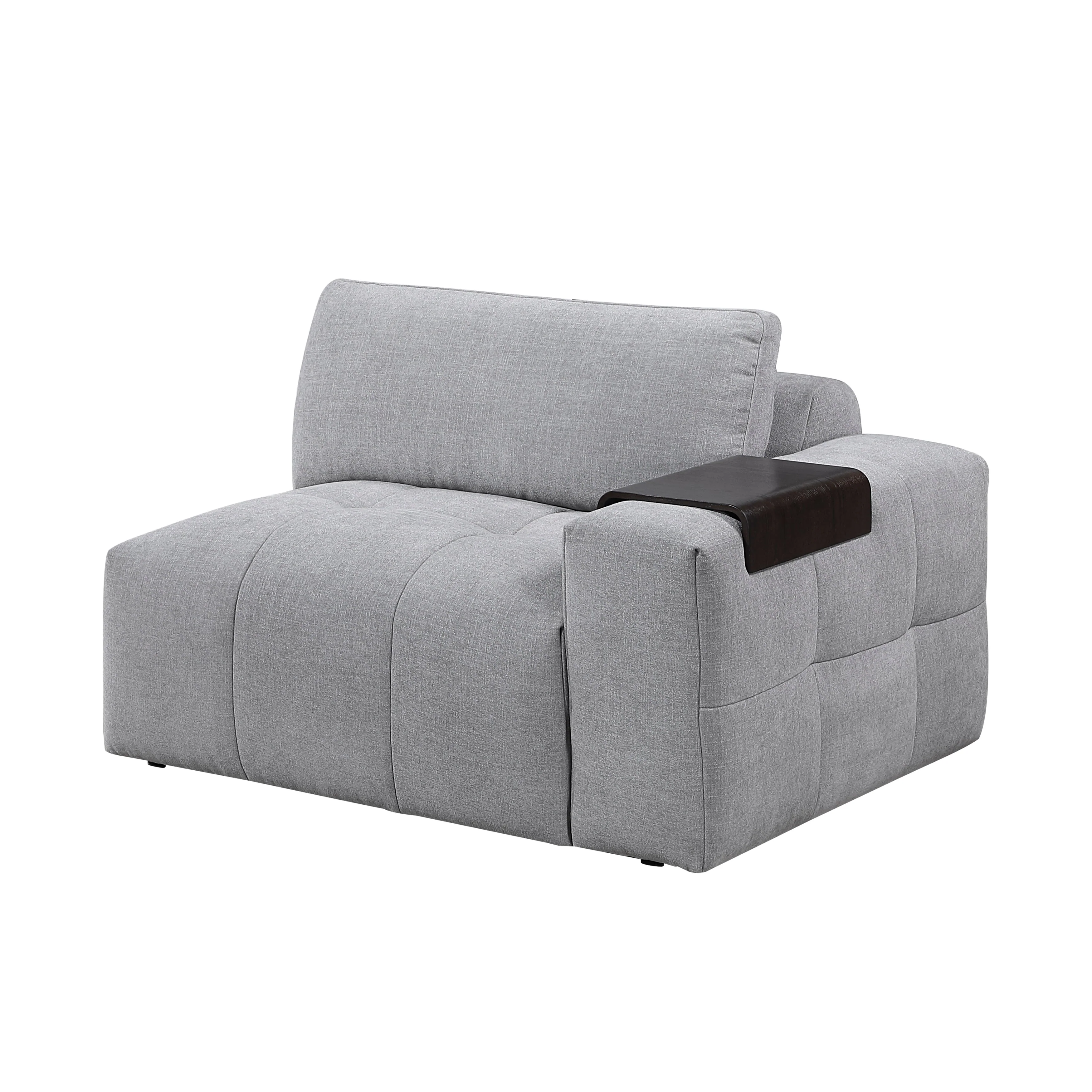 Tidal Gray 6-Piece Modular Sectional with Two Ottomans - Image 7