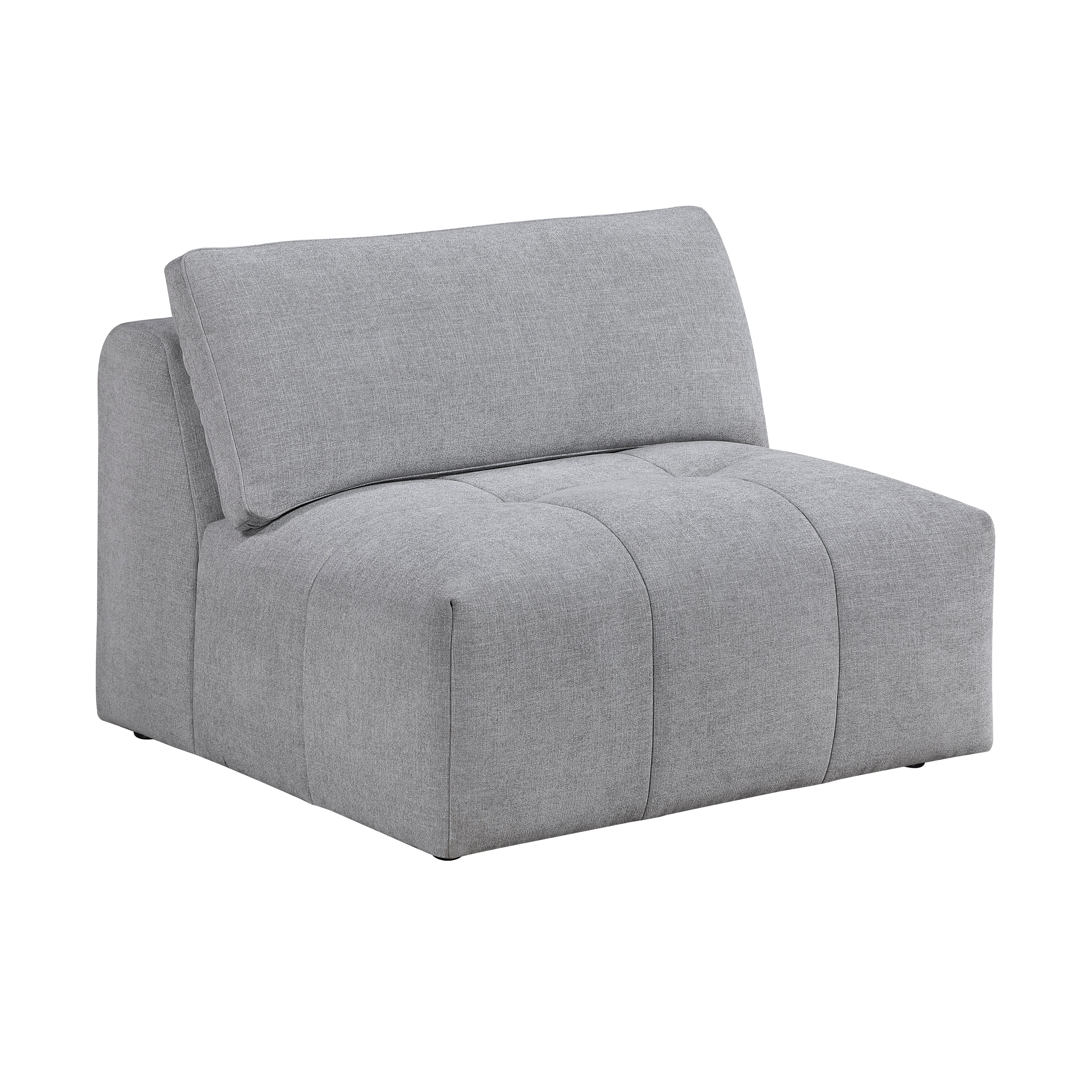 Tidal Gray 6-Piece Modular Sectional with Two Ottomans - Image 9