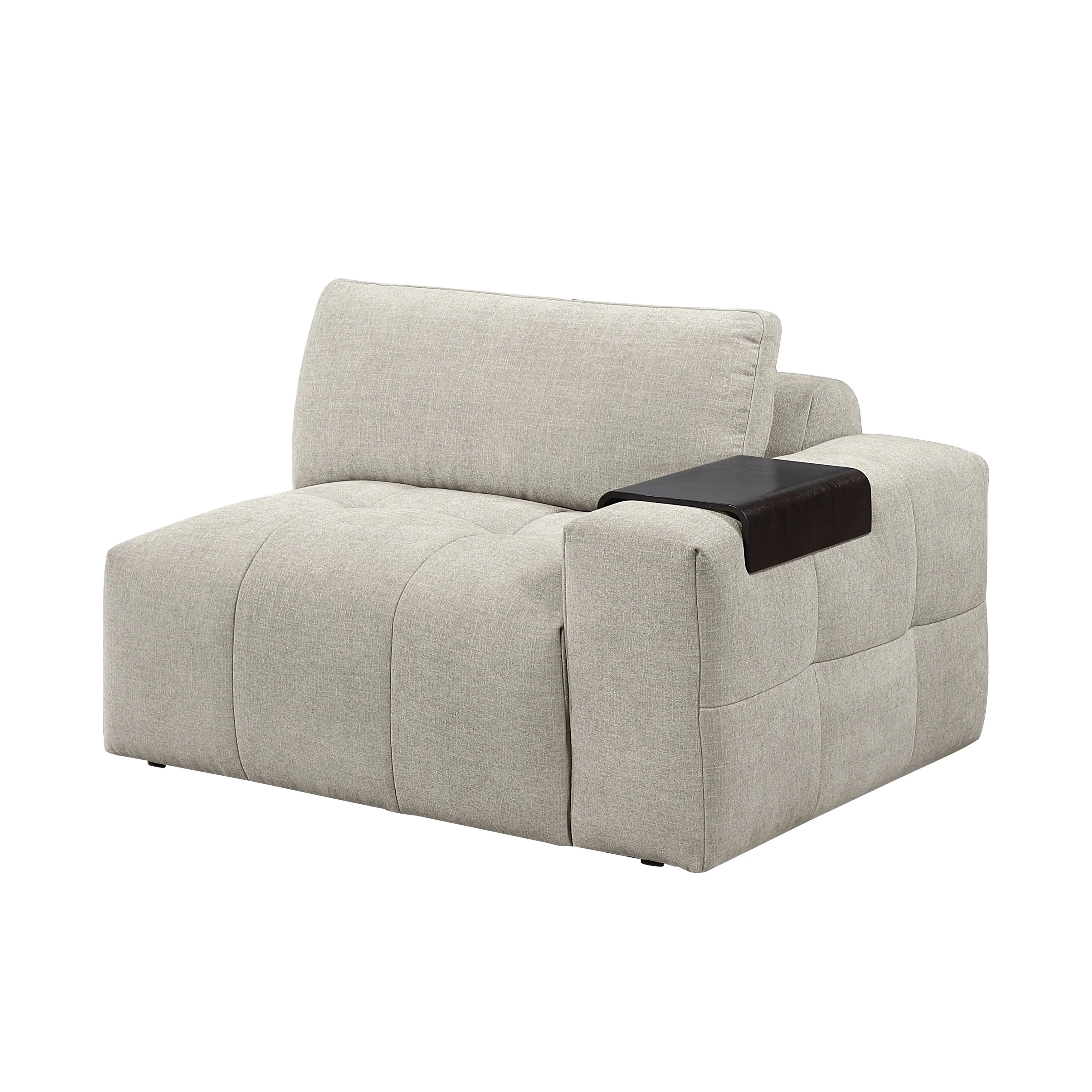 Tidal Taupe 6-Piece Modular Sectional with Two Ottomans - Image 11