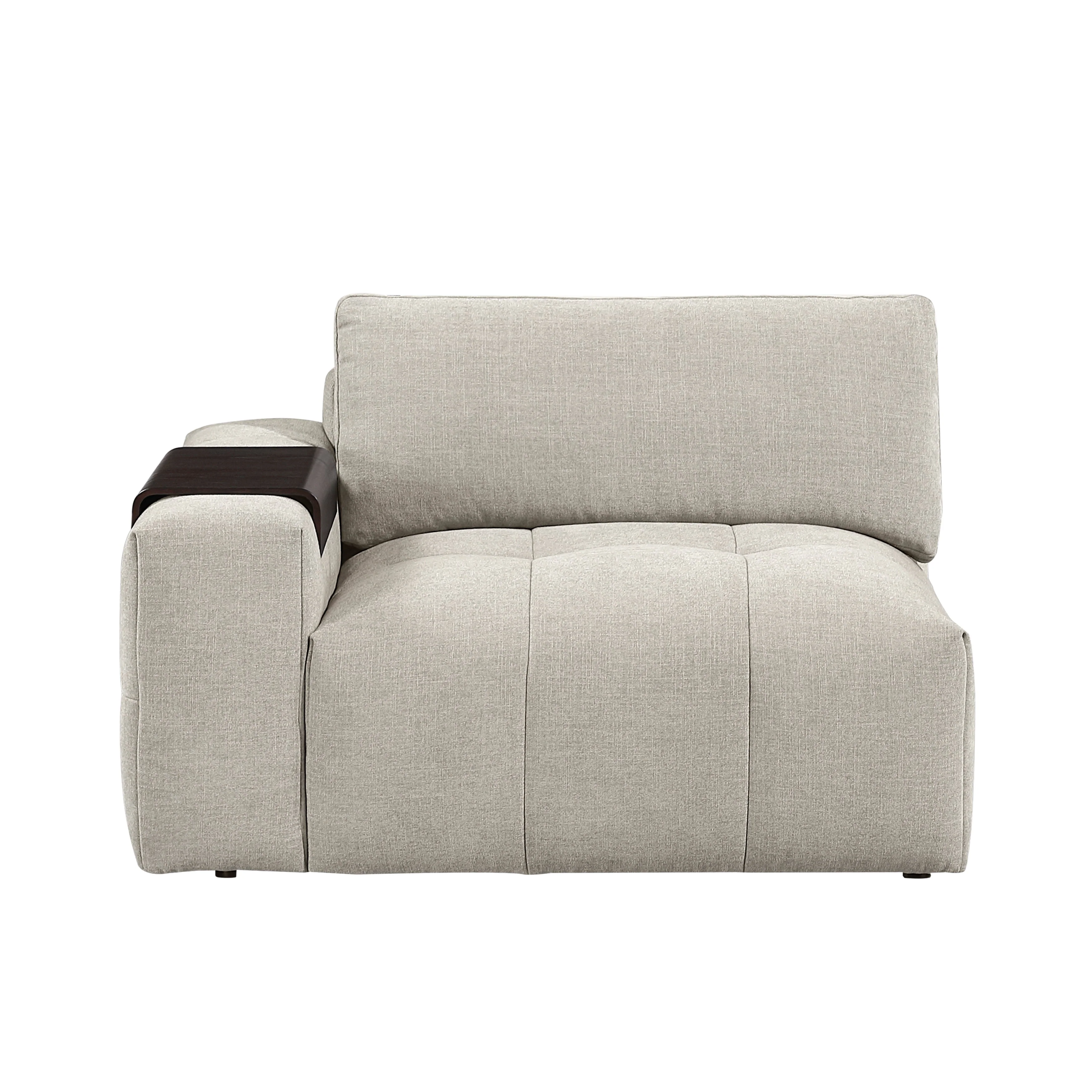 Tidal Taupe 6-Piece Modular Sectional with Two Ottomans - Image 6