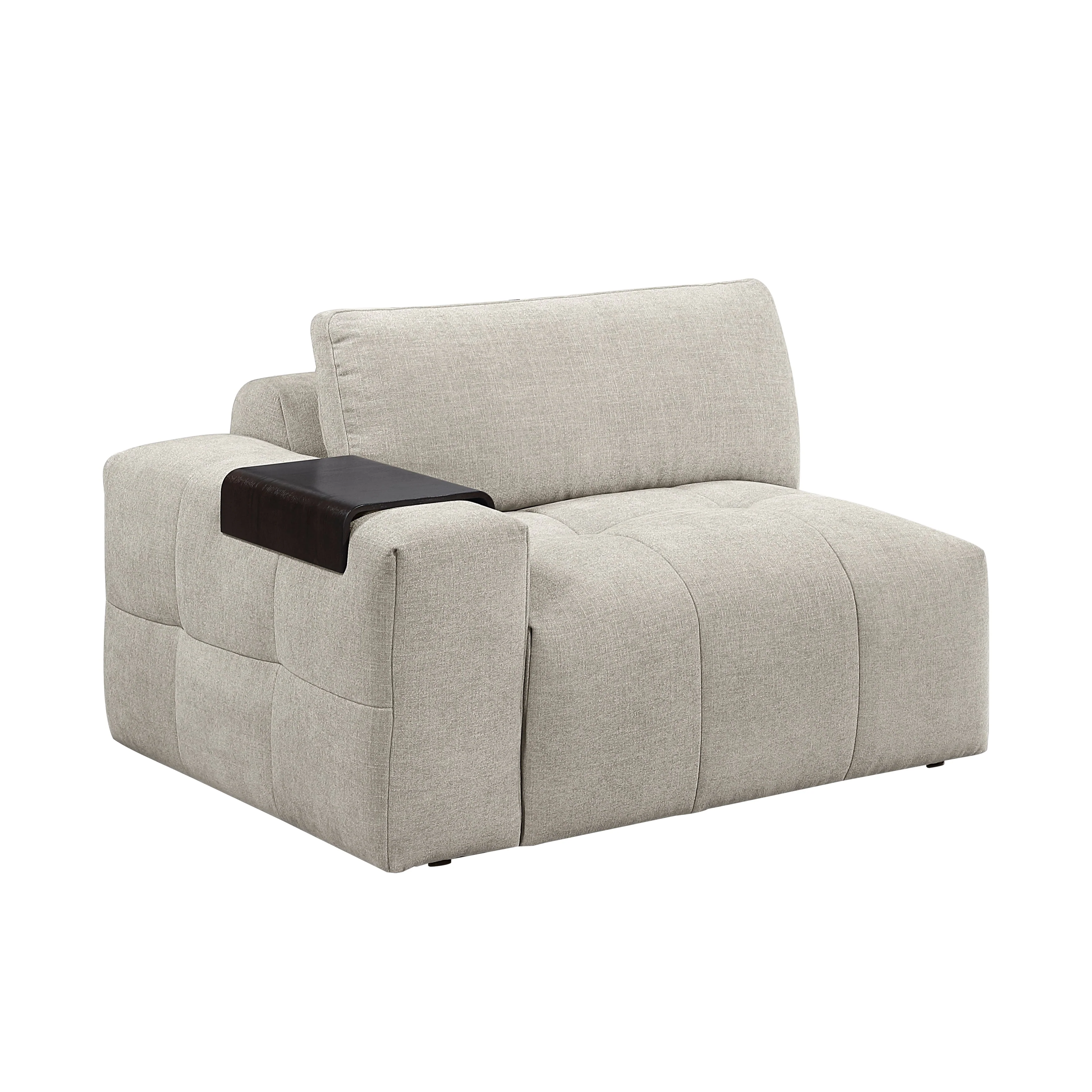 Tidal Taupe 6-Piece Modular Sectional with Two Ottomans - Image 7