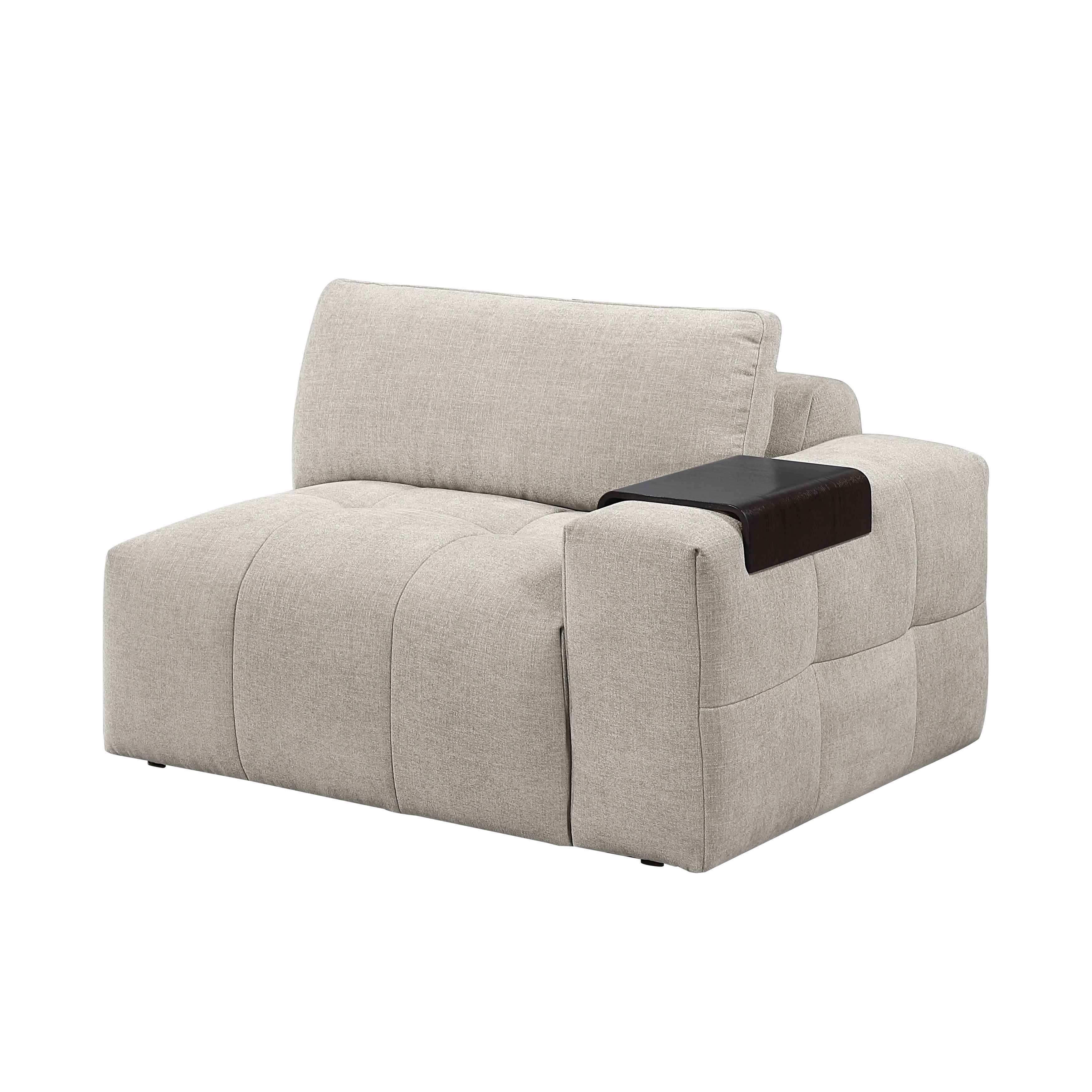 Tidal Taupe Modular Loveseat - Image 8