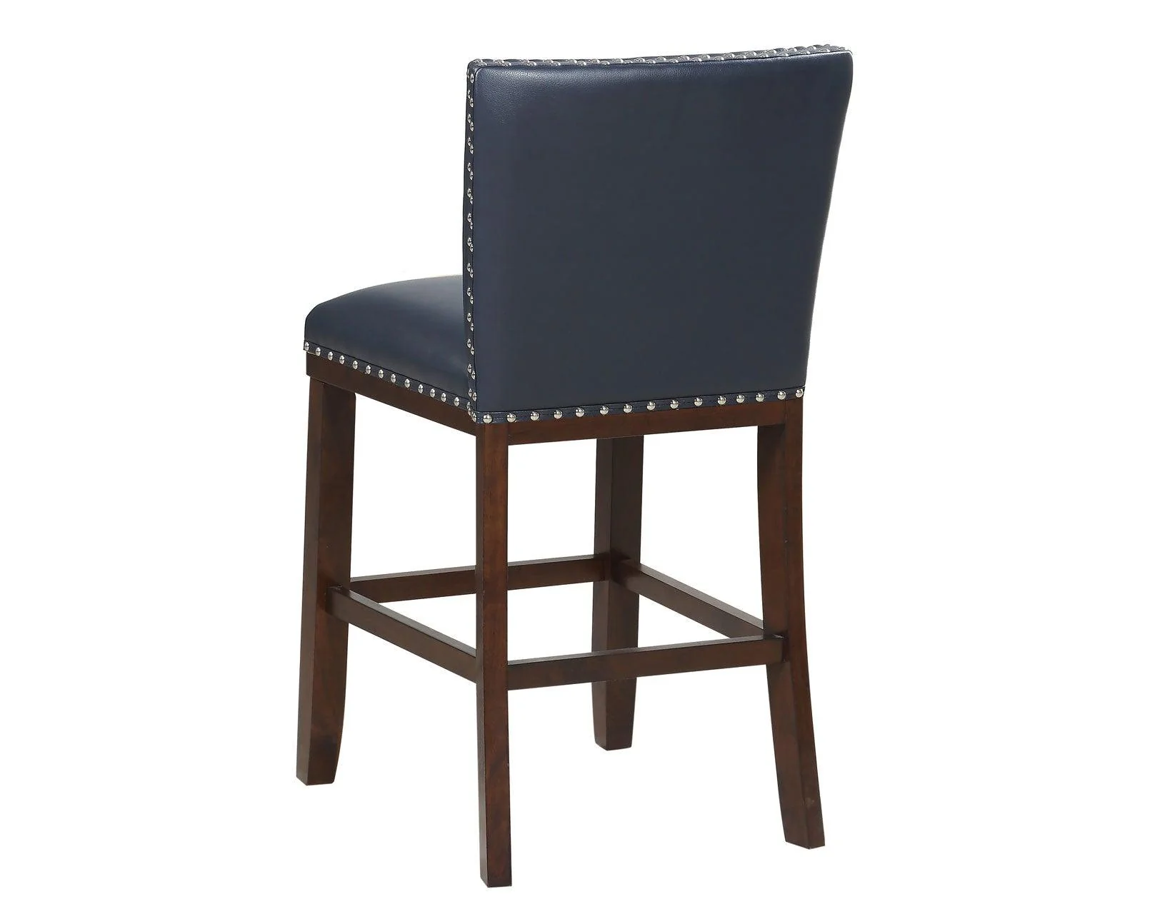 Tiffany 24″ Counter Stool, Navy Leatherette, Set of 2 - Image 2