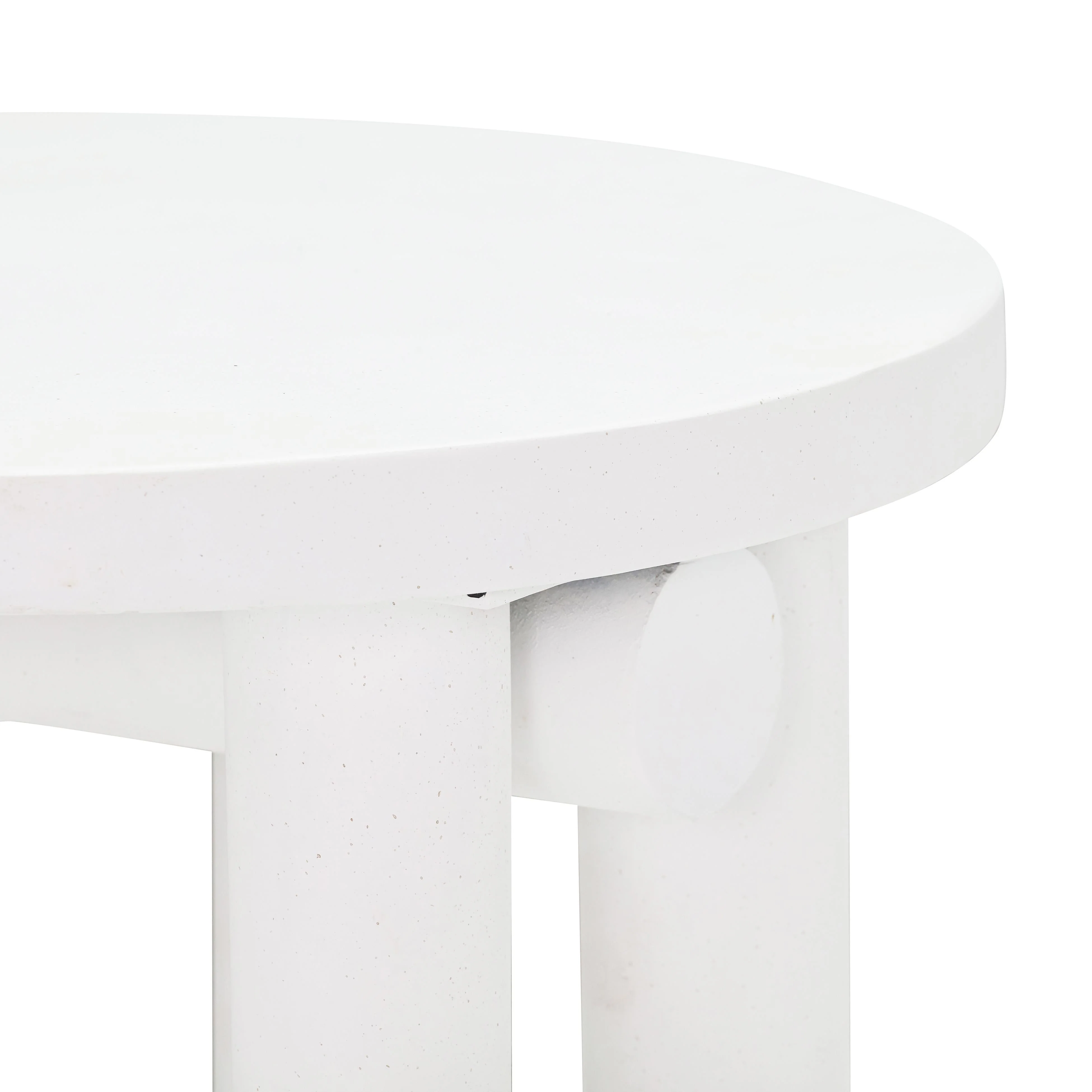 Tildy White Concrete Indoor / Outdoor Round Coffee Table - Image 6