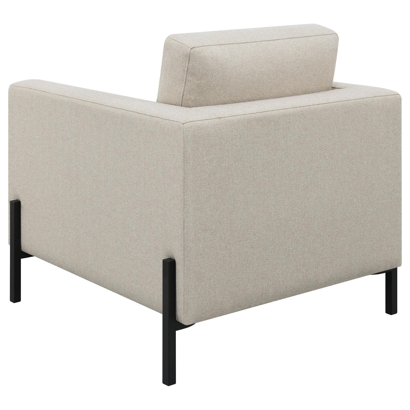 Tilly Oatmeal 3-piece Upholstered Track Arms Sofa Set - Image 9