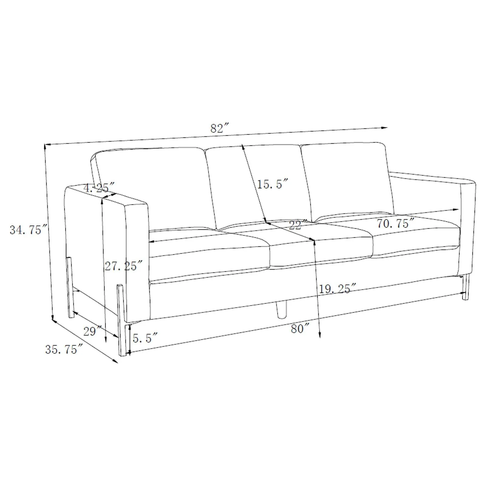 Tilly Oatmeal Upholstered Track Arms Living Room Set - Image 13