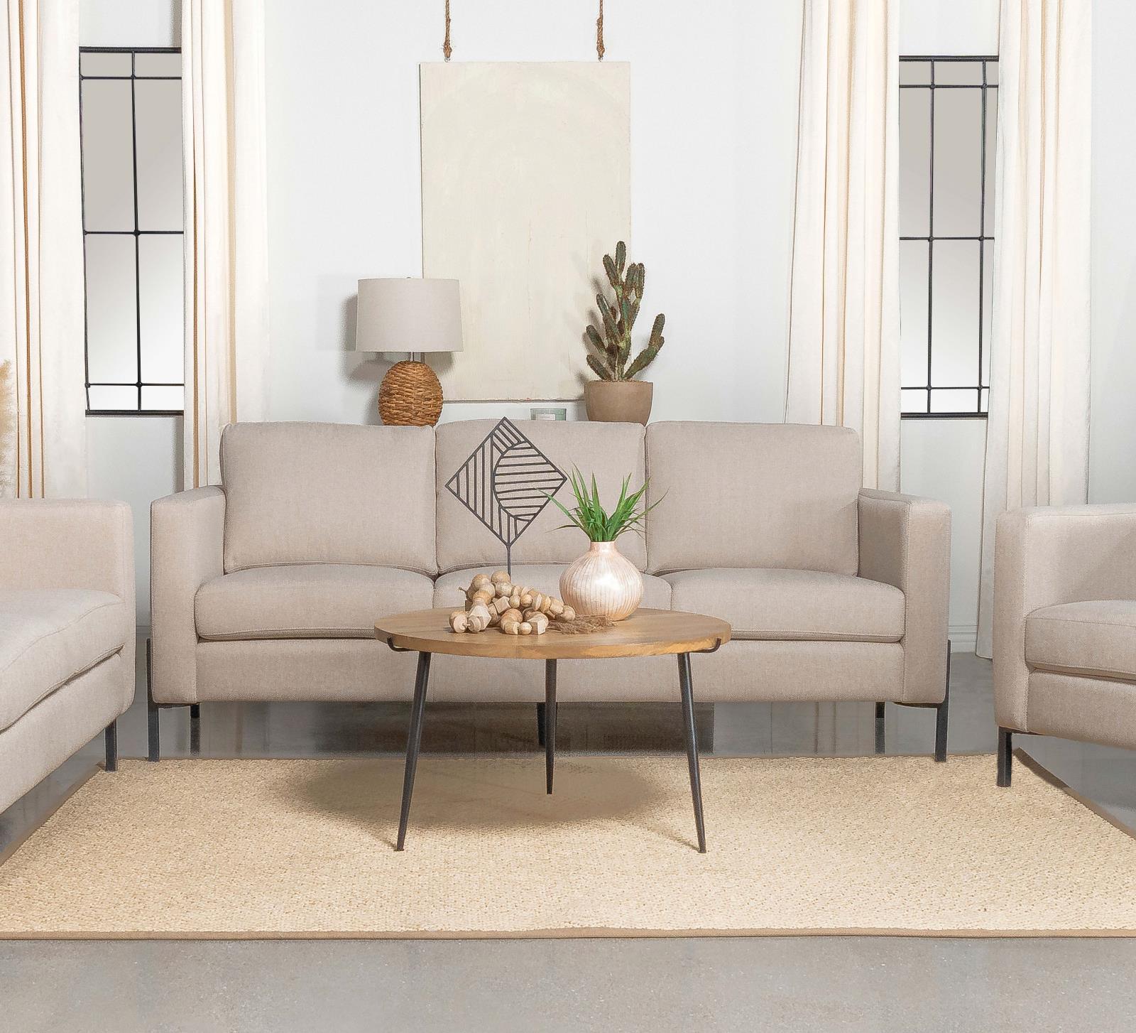 Tilly Oatmeal Upholstered Track Arms Sofa