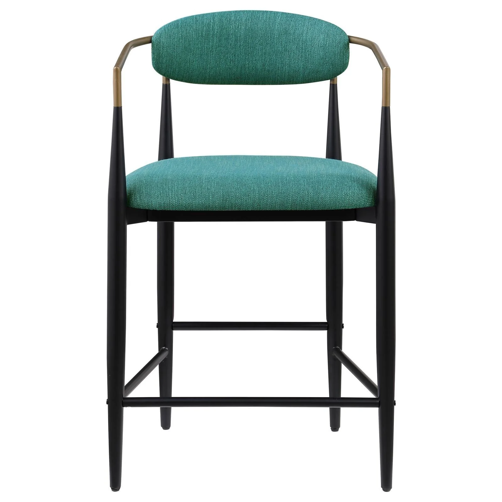 Tina Green Metal Counter Height Upholstered Bar Stool, Set of 2 - Image 4