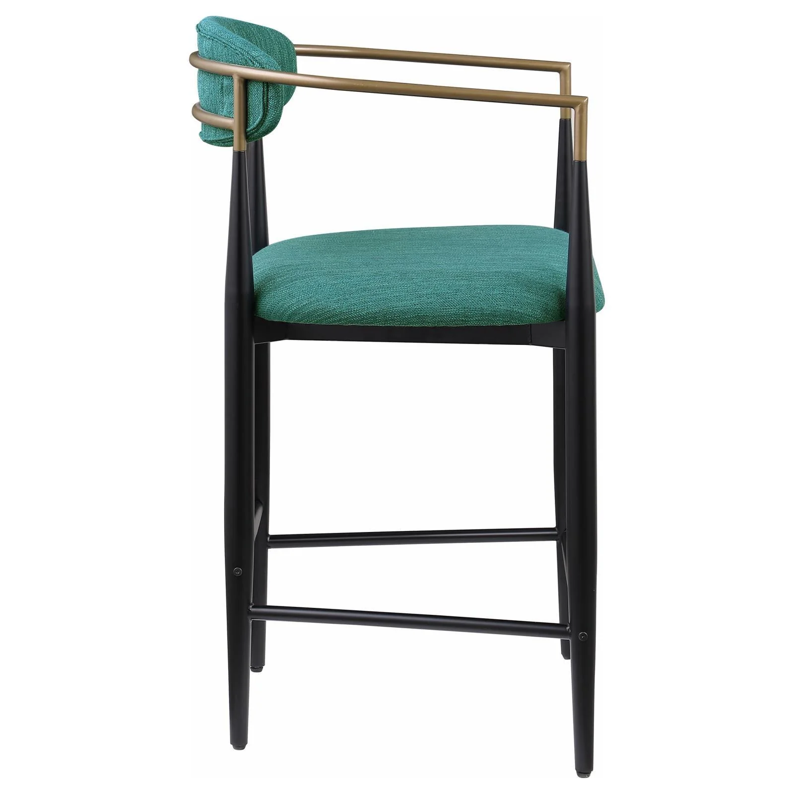 Tina Green Metal Counter Height Upholstered Bar Stool, Set of 2 - Image 9