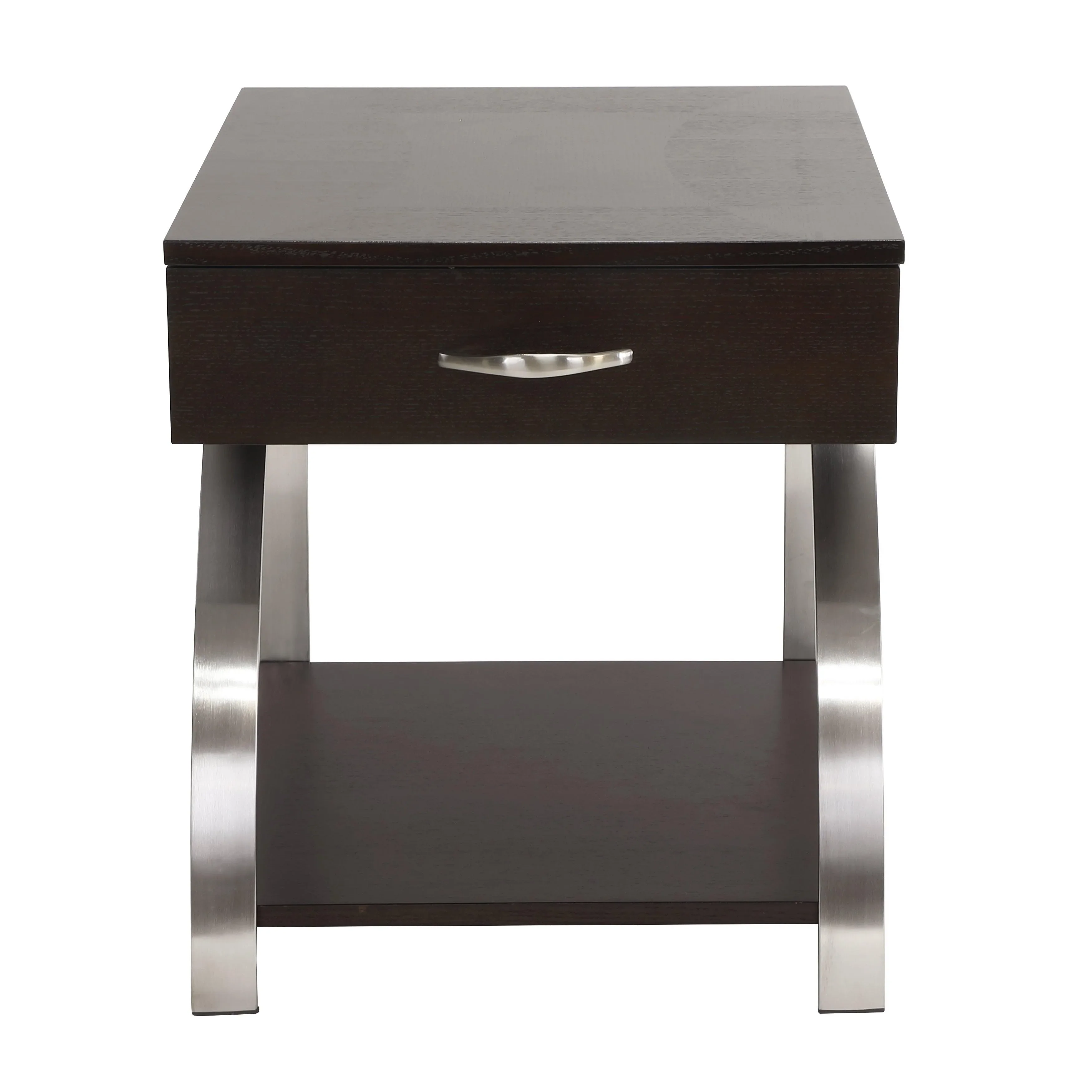 Tioga Espresso/Chrome End Table - Image 3