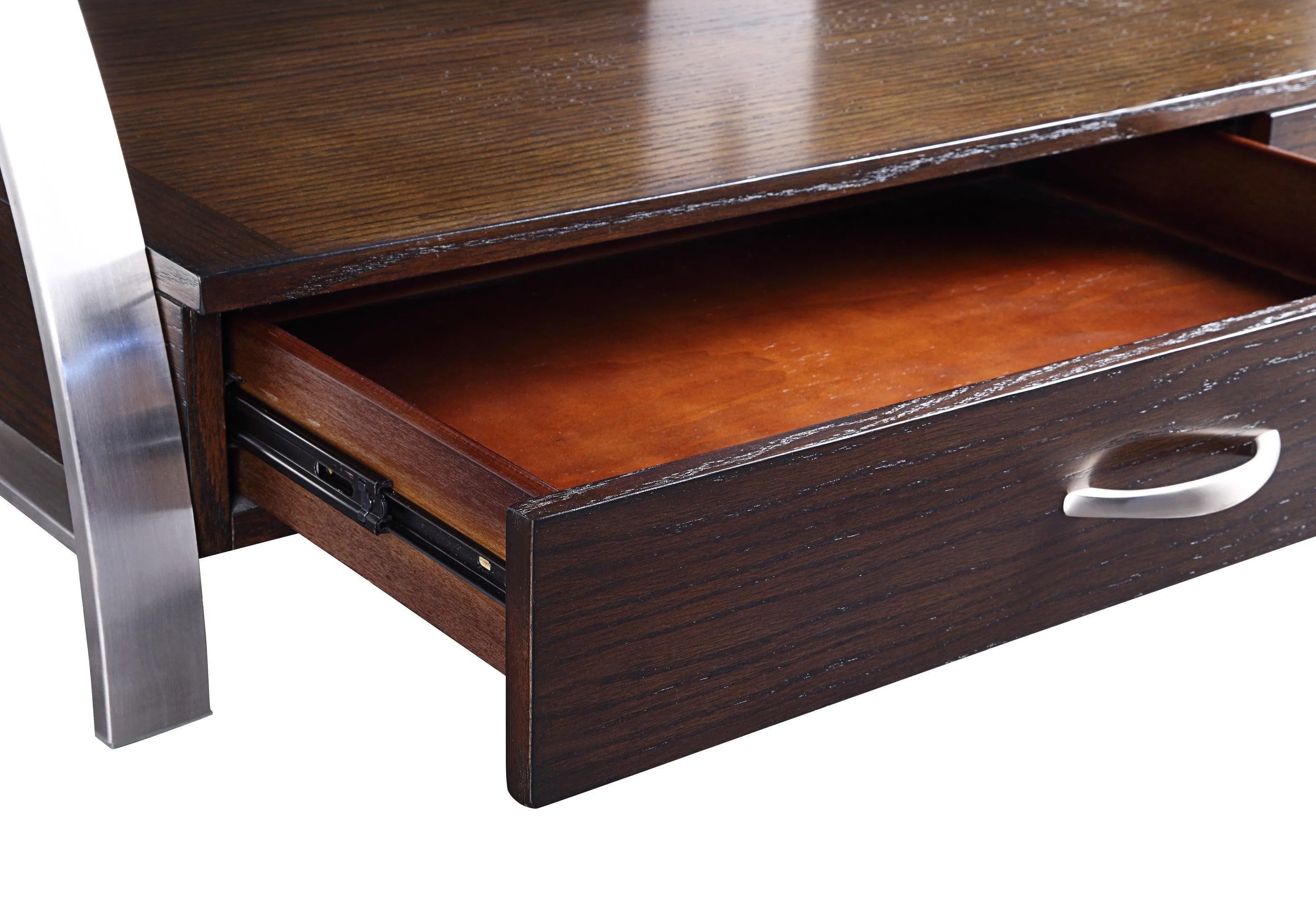 Tioga Espresso/Chrome TV Stand - Image 2