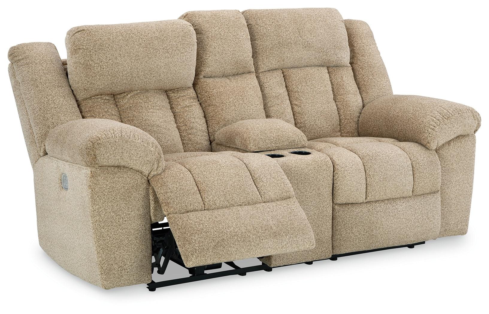 Tip-Off Wheat Dual Power Reclining Loveseat - Image 3