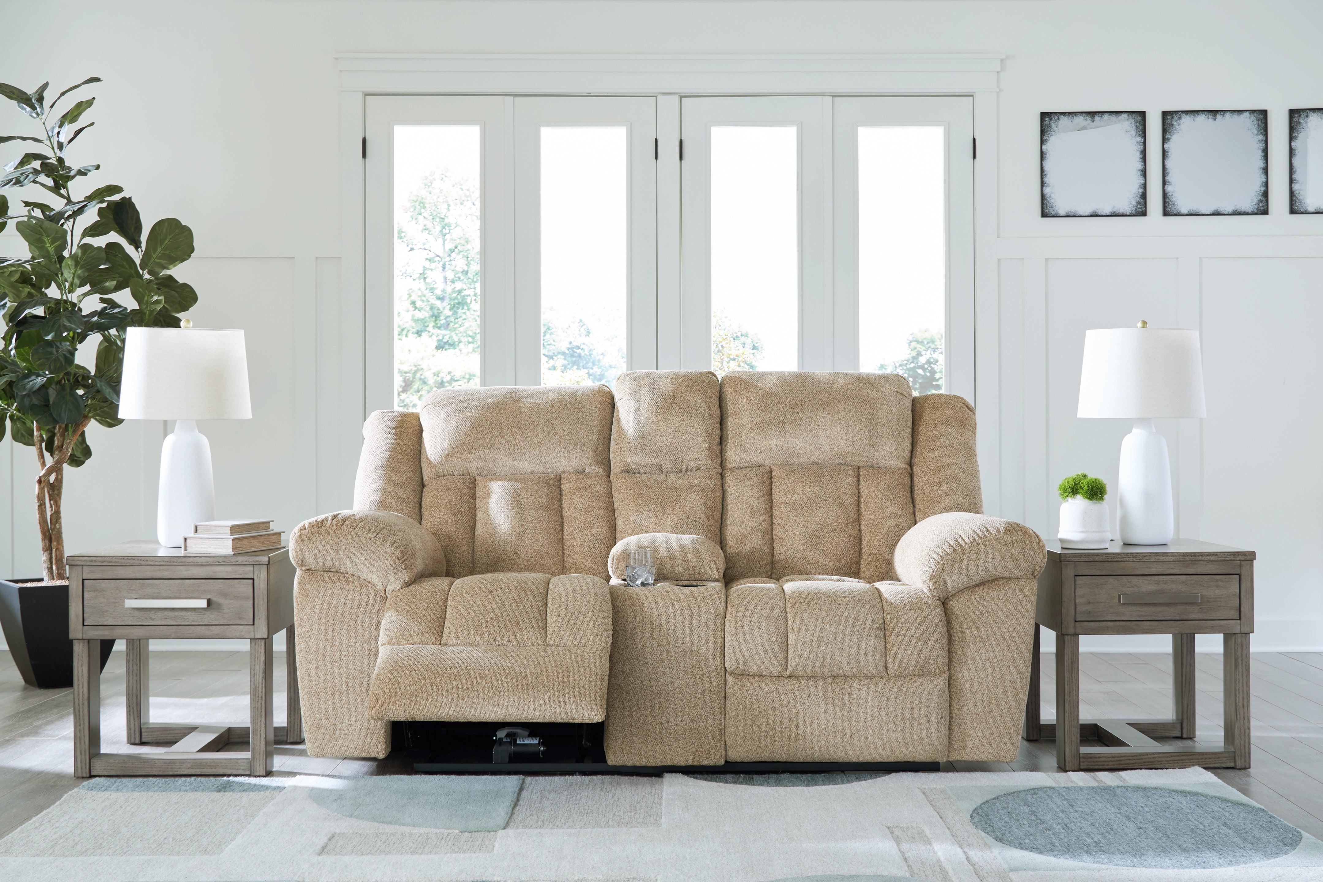 Tip-Off Wheat Dual Power Reclining Loveseat - Image 7