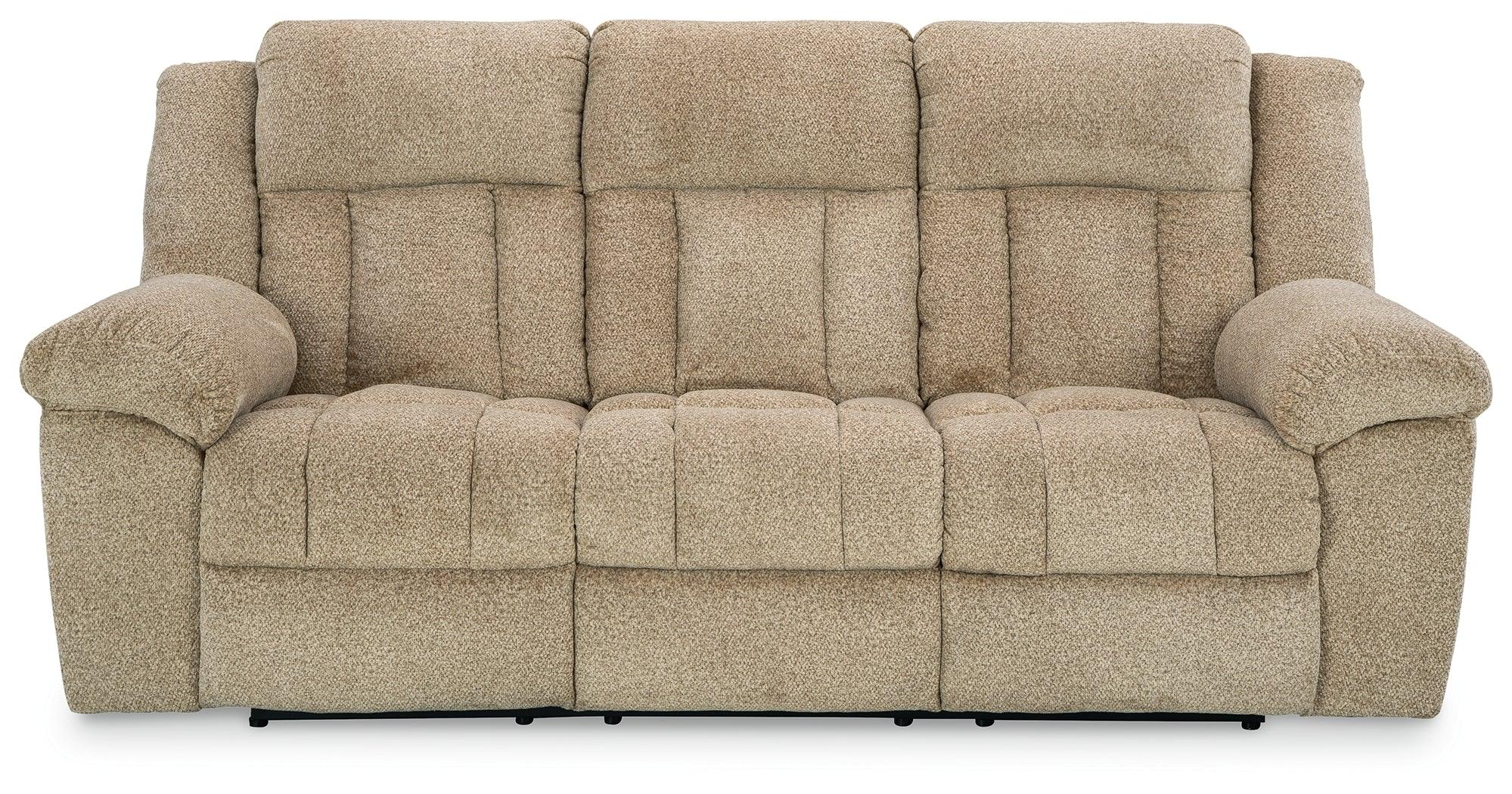 Tip-Off Wheat Dual Power Reclining Sofa - Image 4