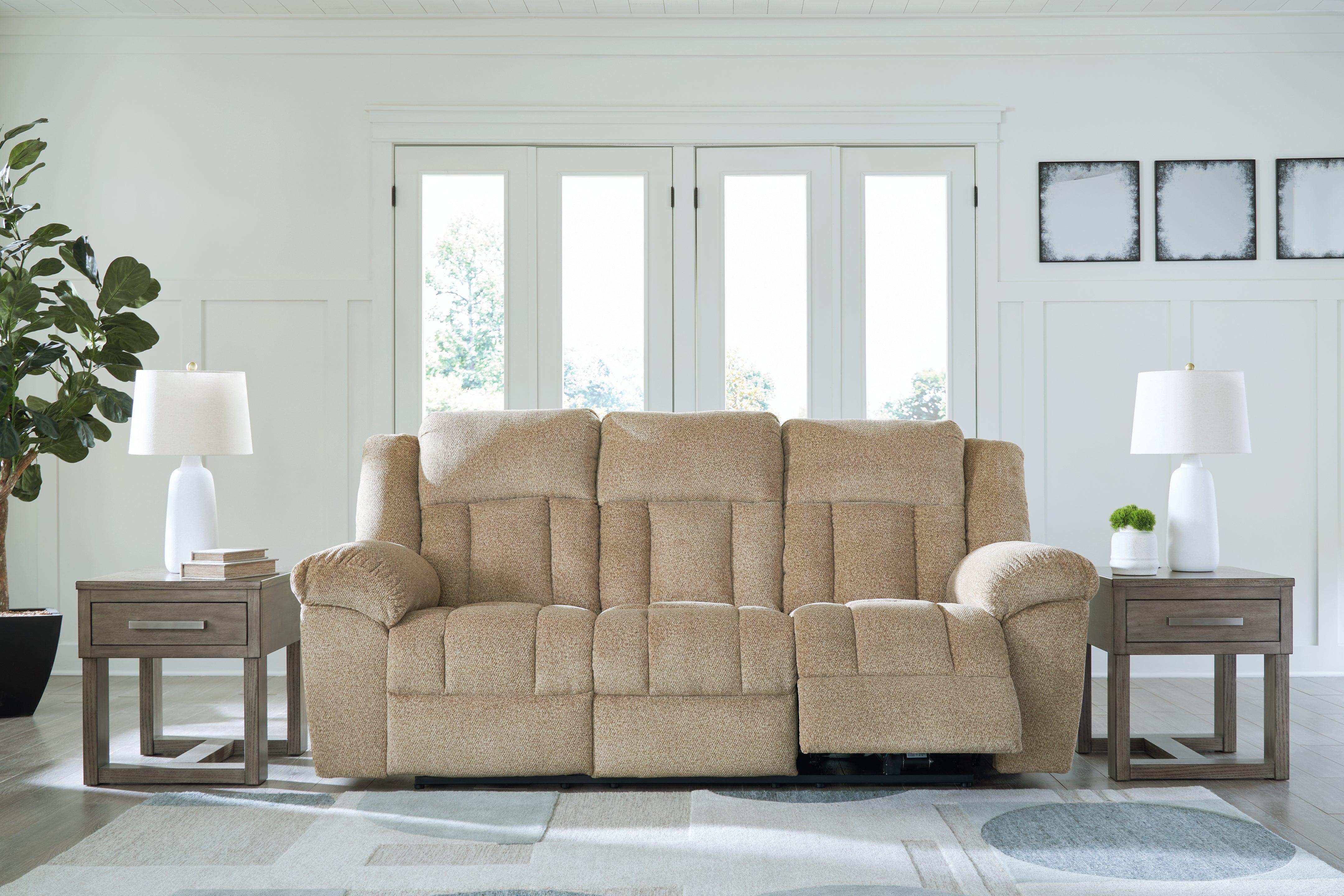 Tip-Off Wheat Dual Power Reclining Sofa - Image 7