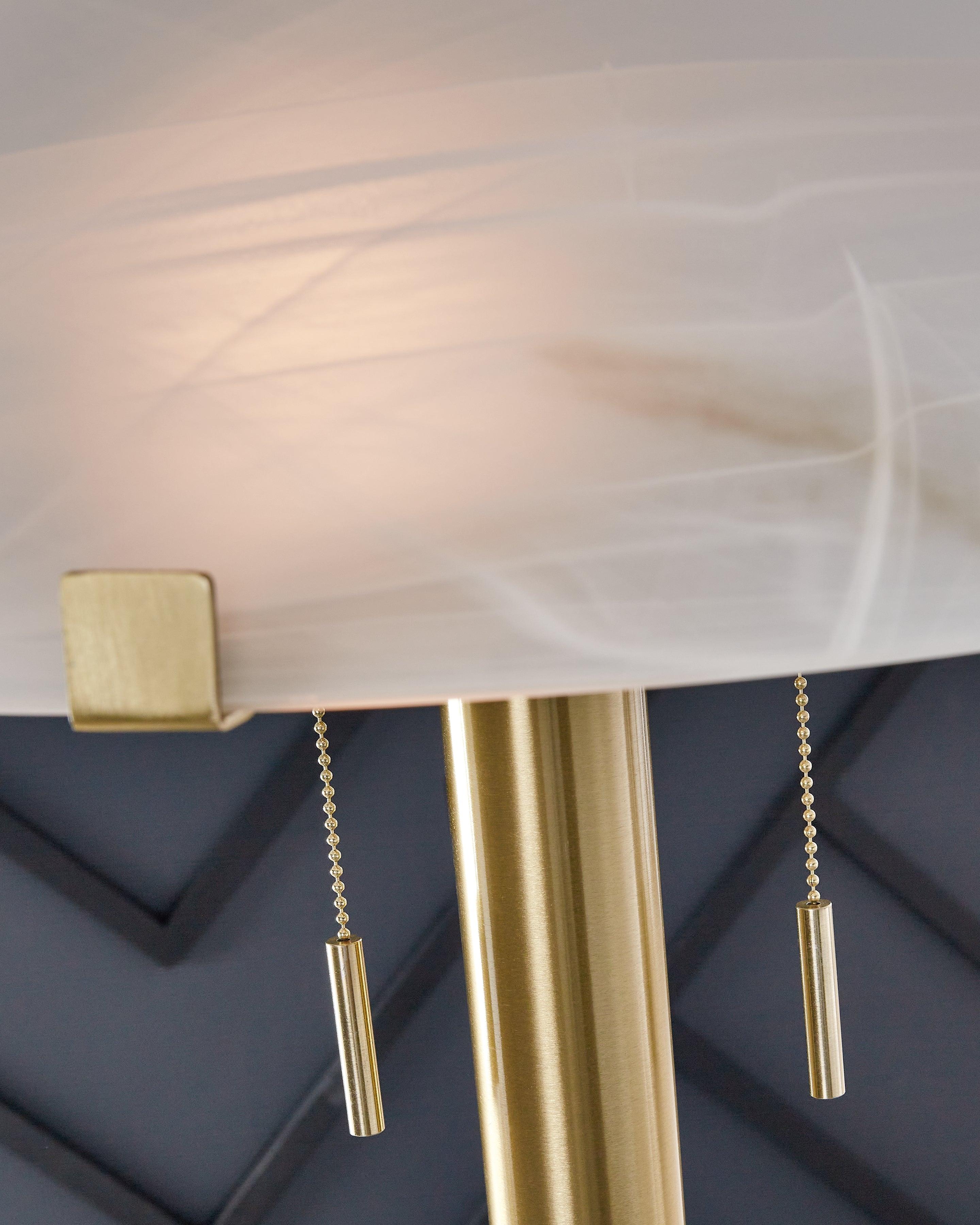Tobbinsen Brass Finish Floor Lamp - Image 4