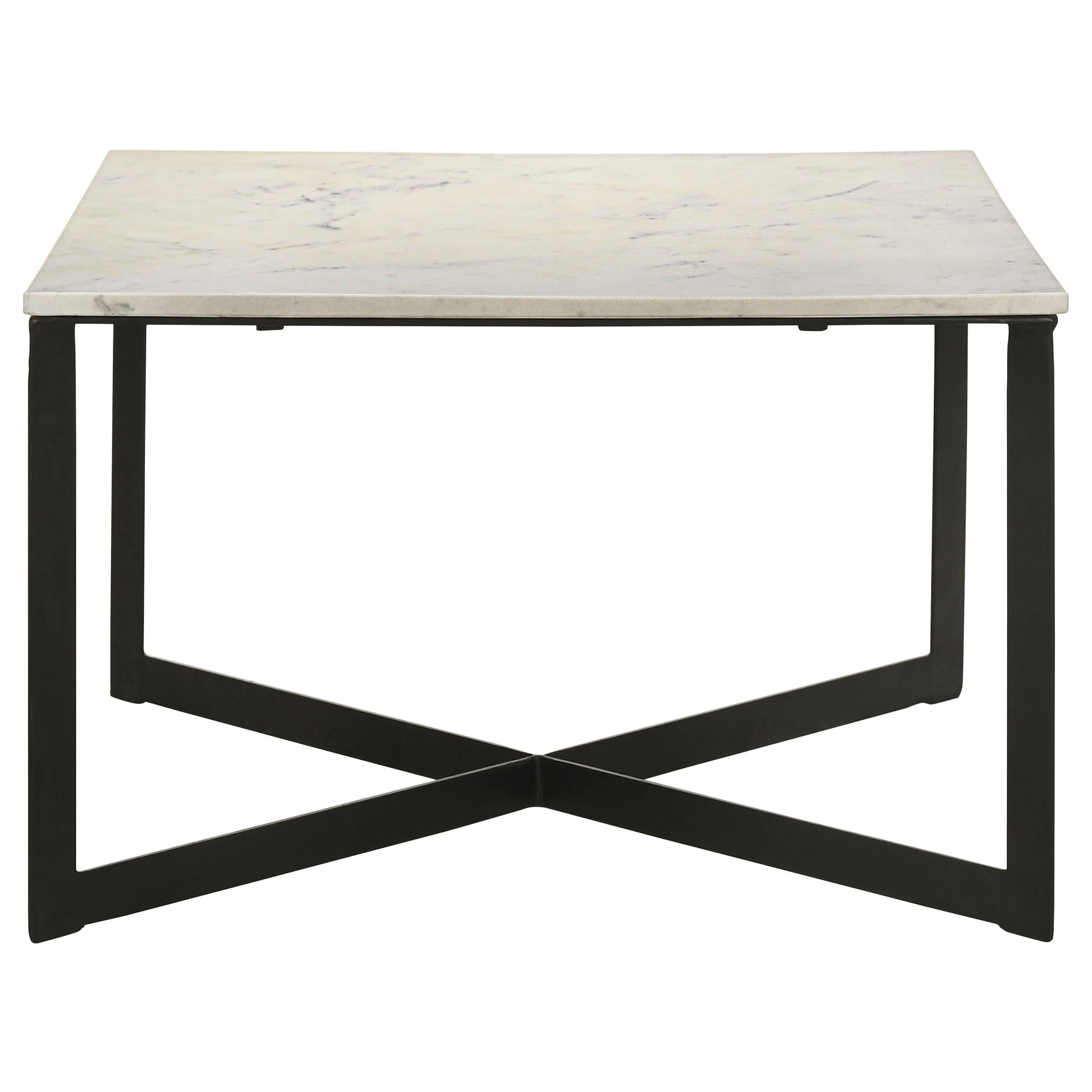 Tobin White and Black 3-Piece Marble Top Coffee and End Table Set - Image 6