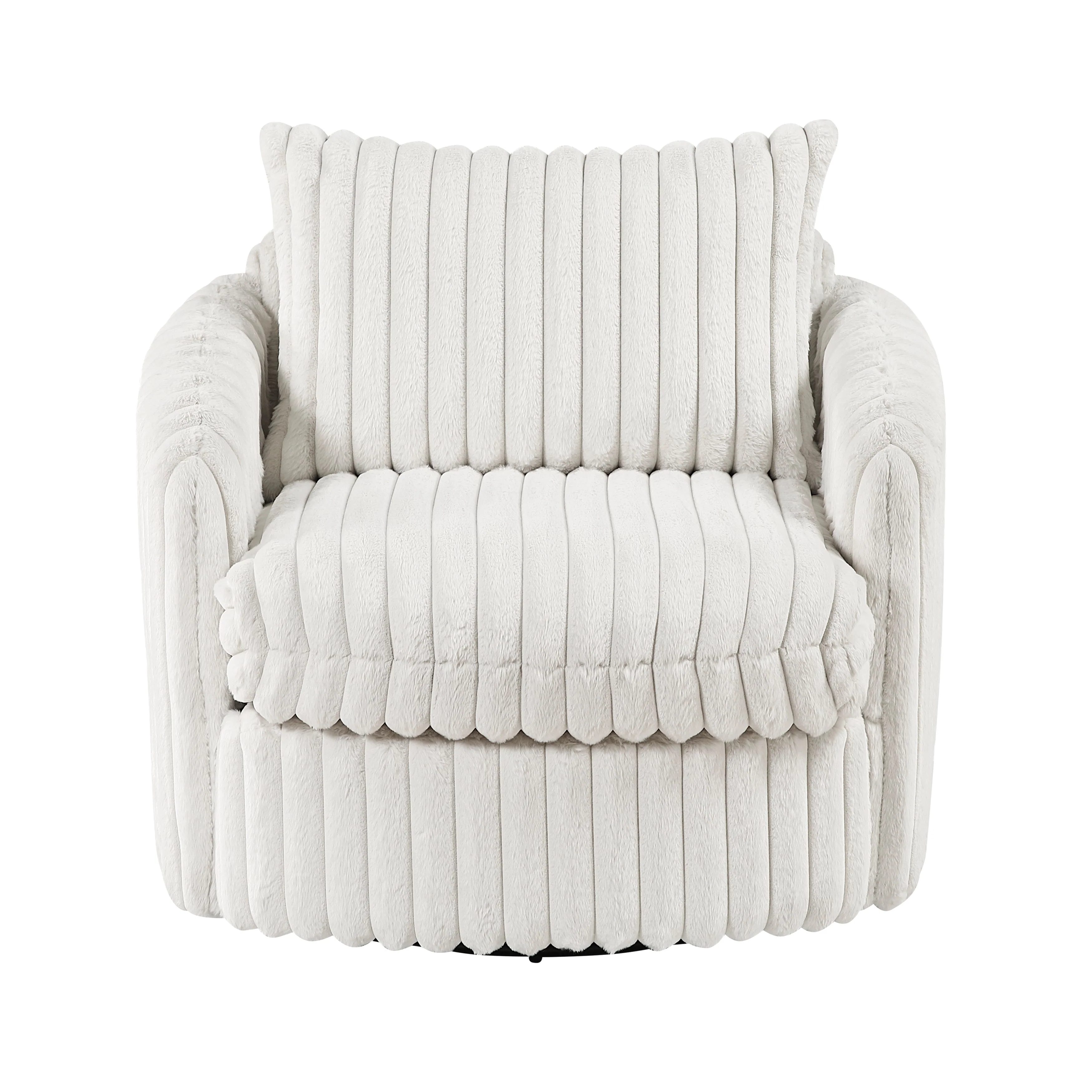 Tomball Beige Swivel Chair