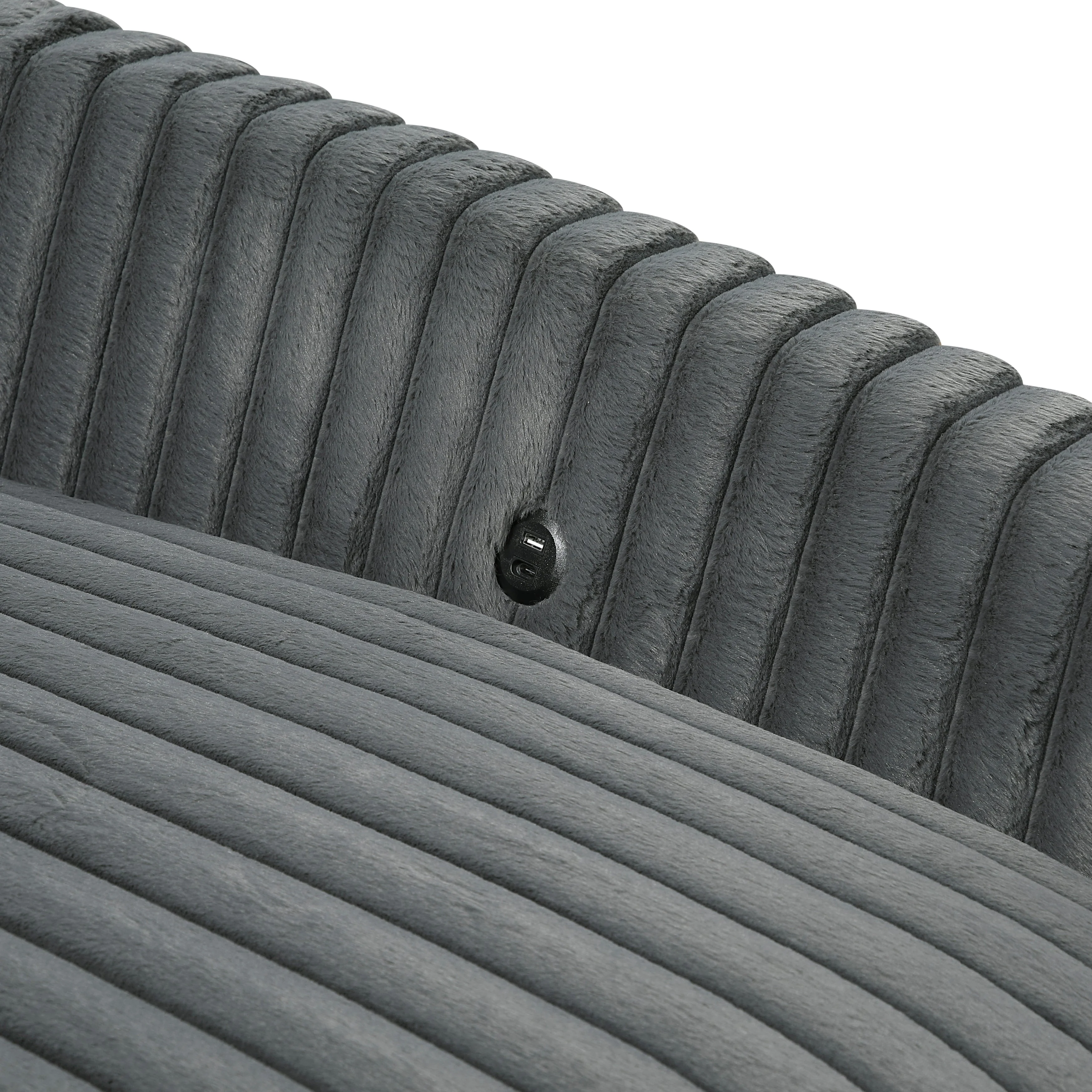 Tomball Dark Gray Oversized Chaise Lounge - Image 7