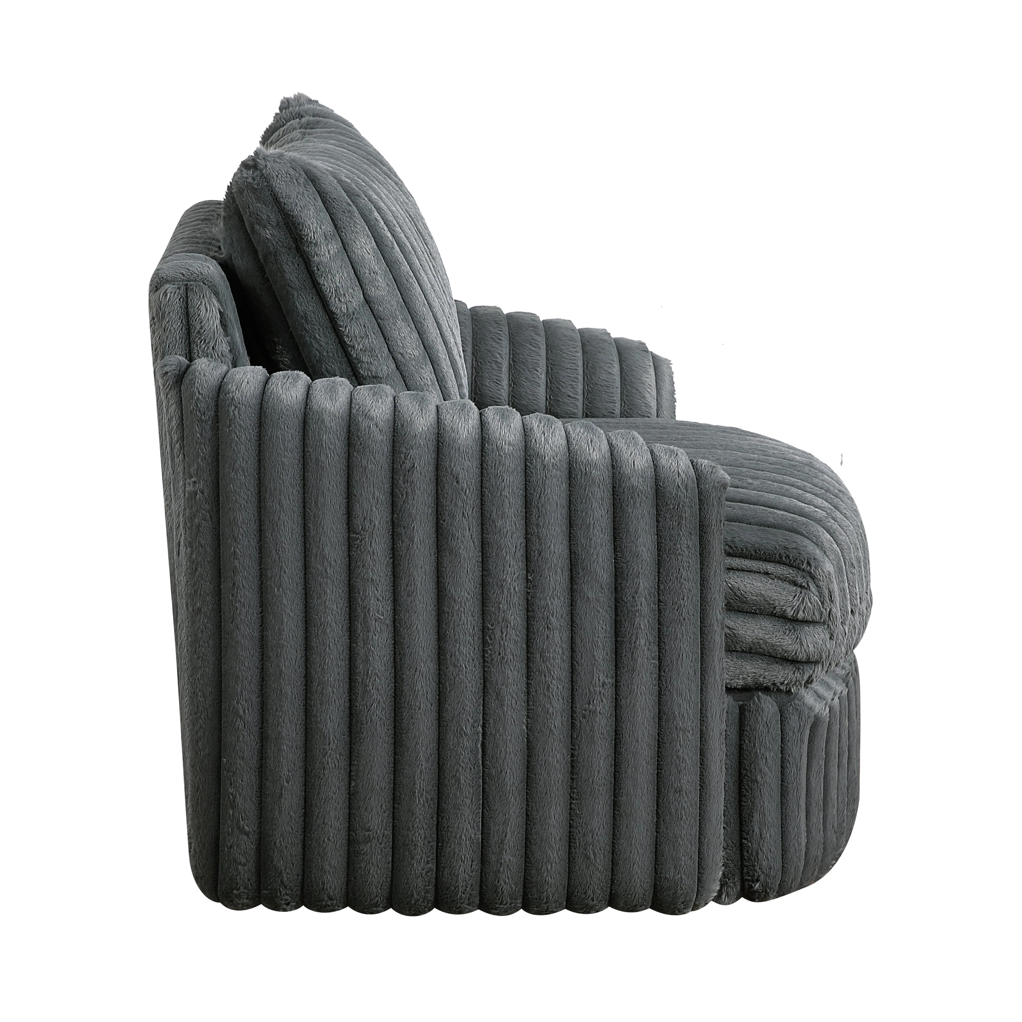 Tomball Dark Gray Swivel Chair - Image 3