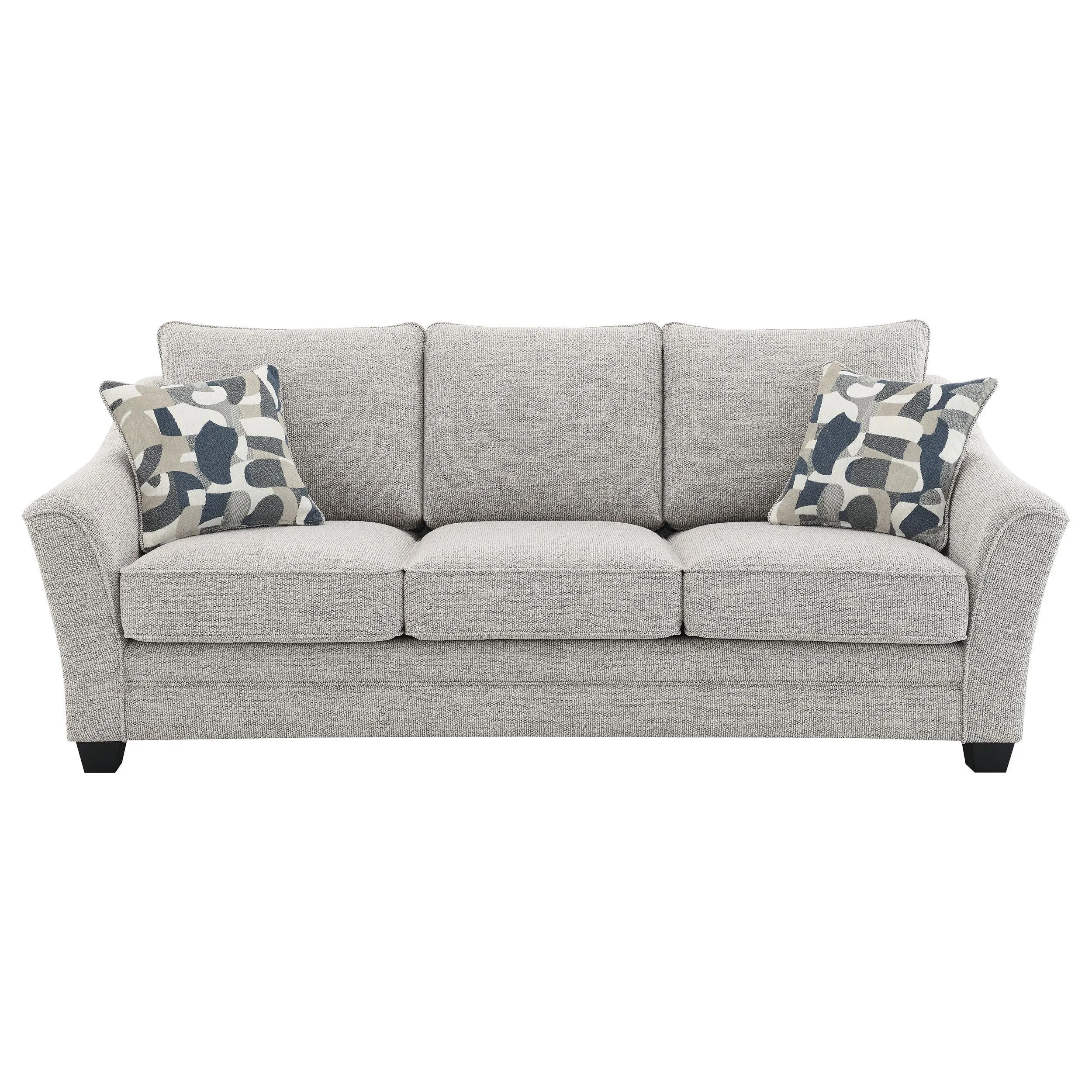 Tomkins Light Gray 3-piece Boucle Upholstered Sofa Set - Image 4