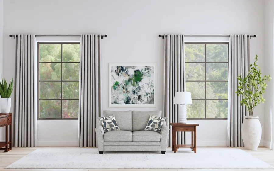 Tomkins Light Gray Boucle Upholstered Loveseat