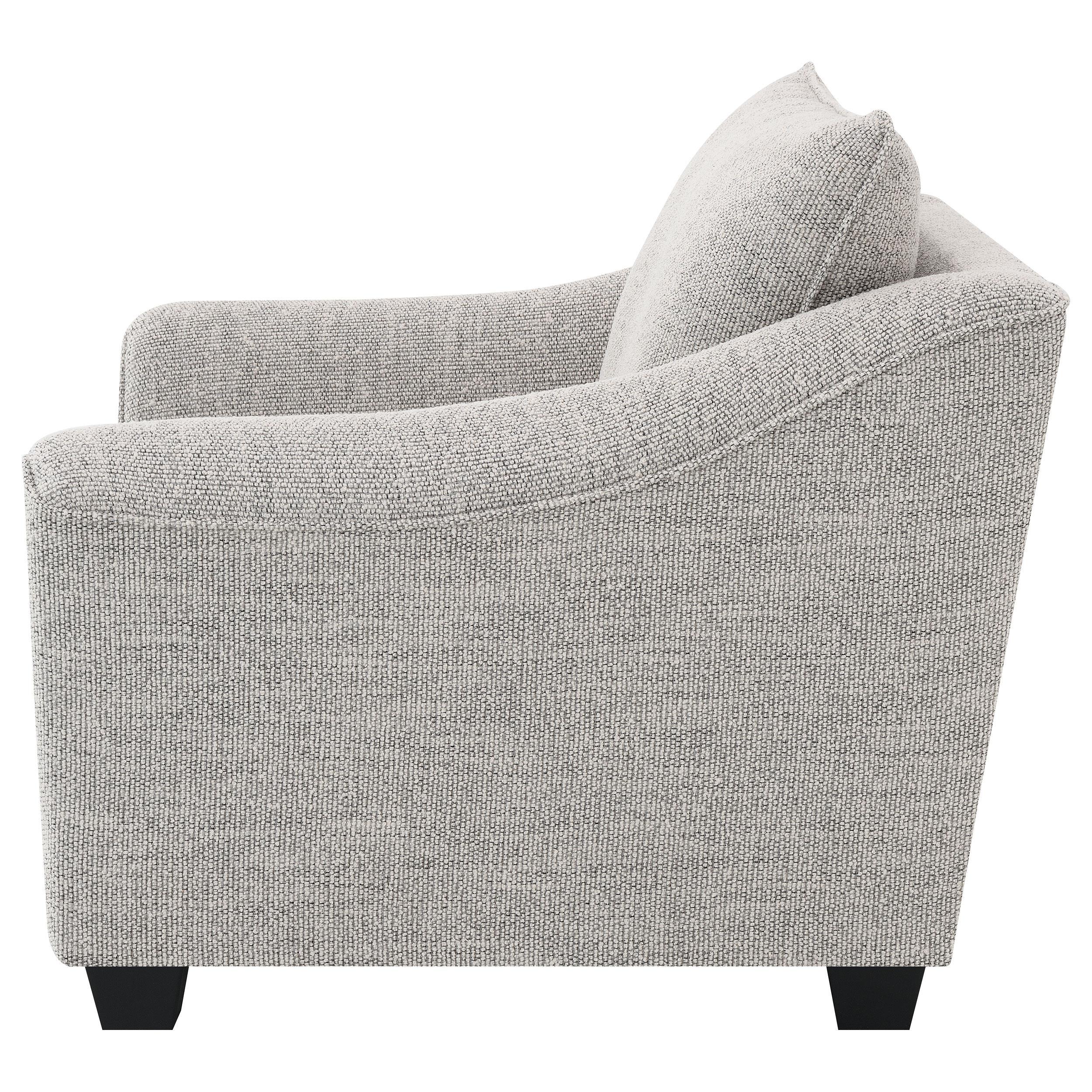 Tomkins Light Grey Boucle Upholstered Chair - Image 4