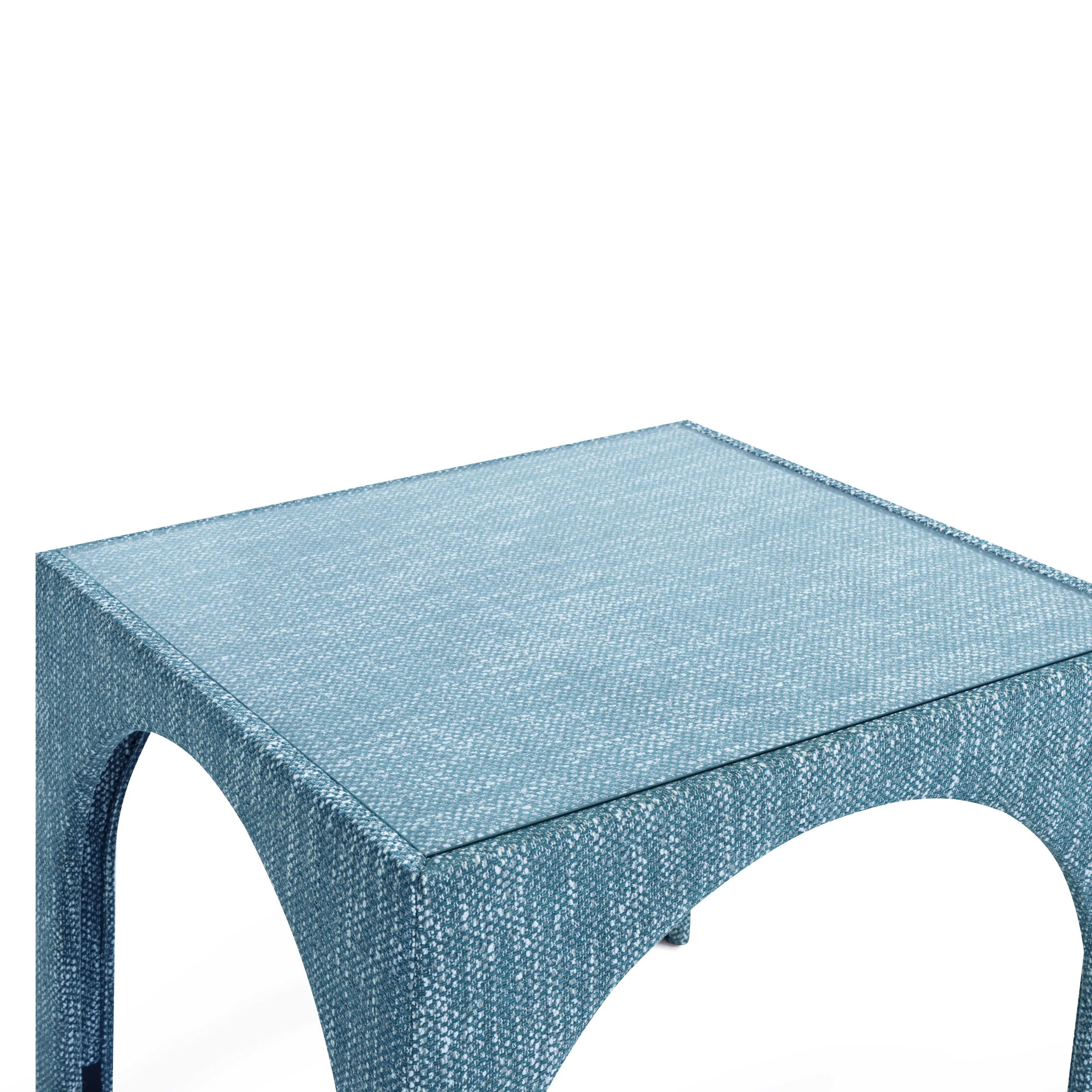 Tomlin Performance Chenille Game Table and Two Ottomans Set - Image 6
