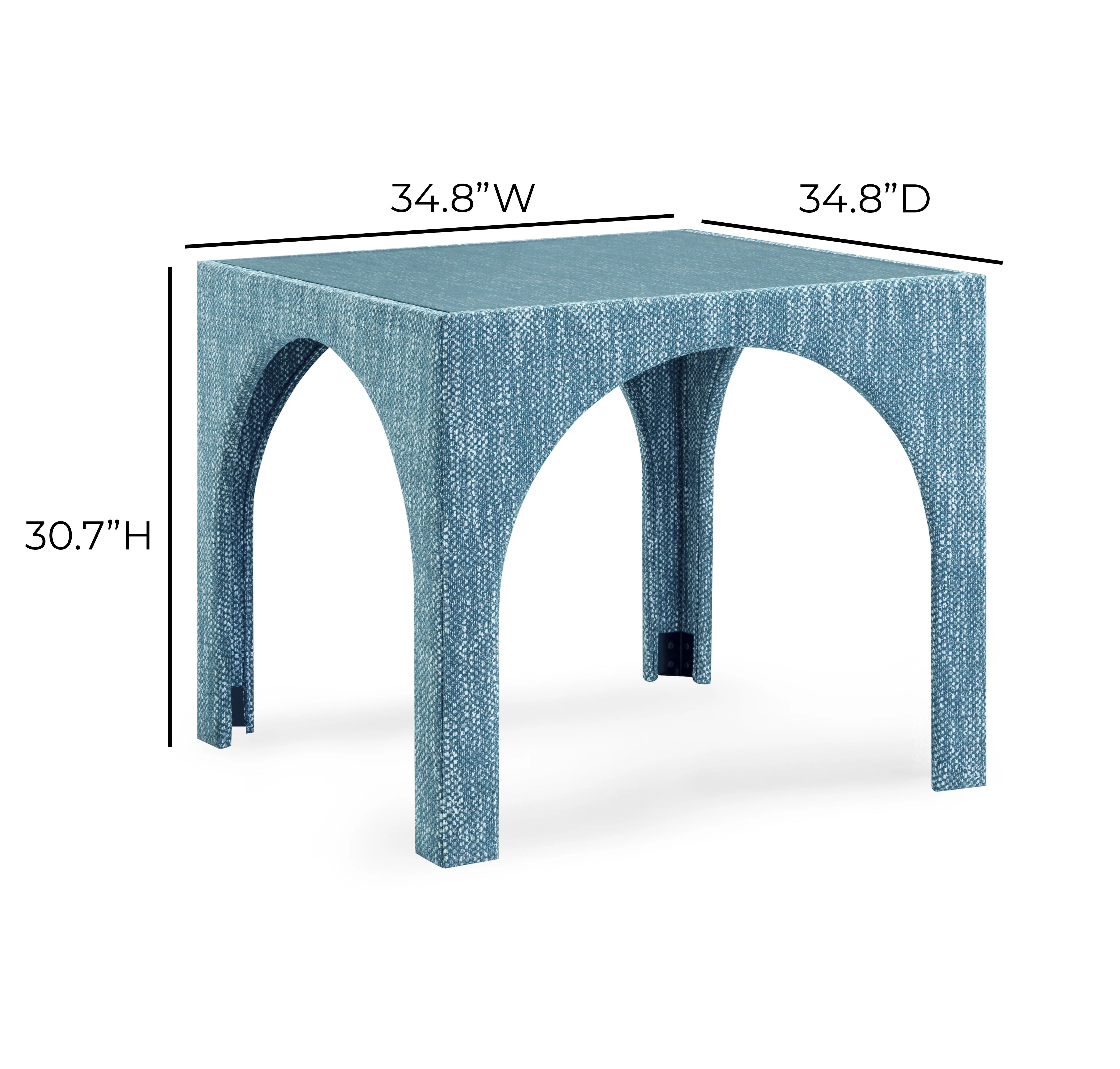 Tomlin Performance Chenille Game Table and Two Ottomans Set - Image 8