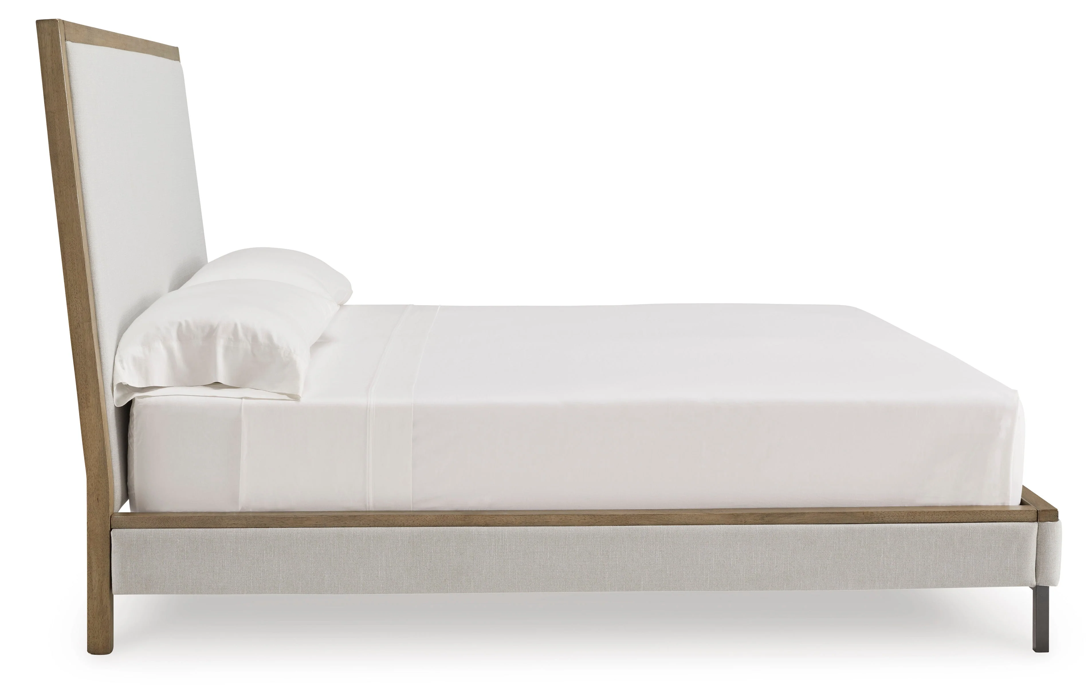 Tomtyn Light Brown King Upholstered Platform Bed - Image 3