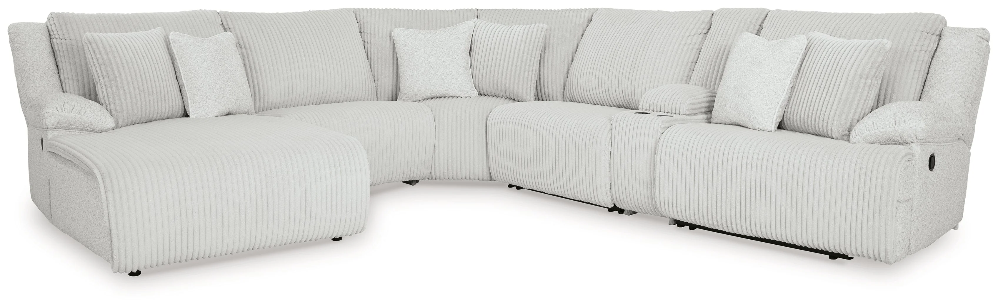 Top Tier Alloy 6-Piece Manual Reclining Modular Sectional with LAF Chaise and Console - Image 2