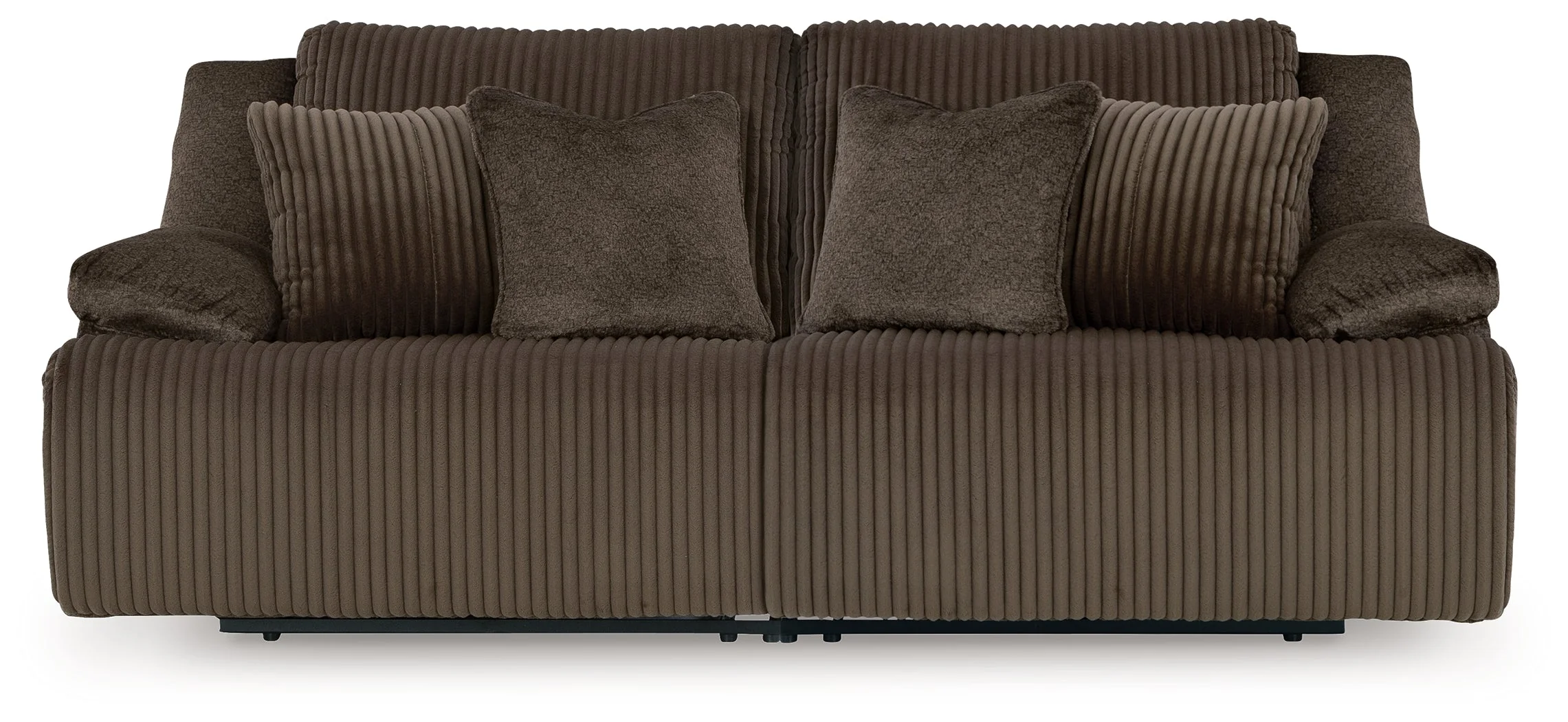 Top Tier Chocolate 2-Piece Manual Reclining Modular Loveseat - Image 2
