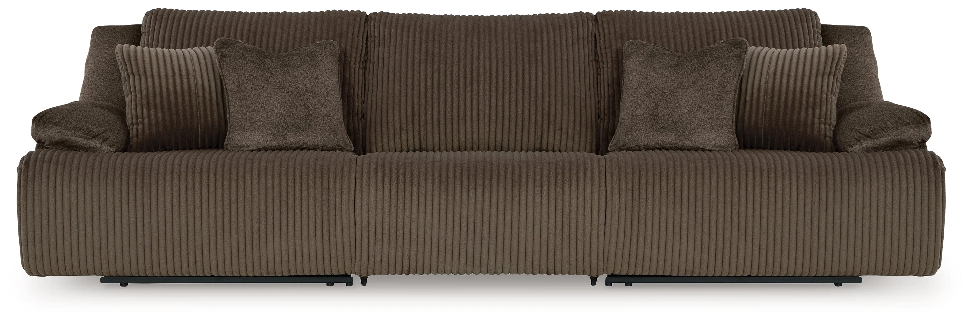 Top Tier Chocolate 3-Piece Manual Reclining Modular Sofa - Image 2