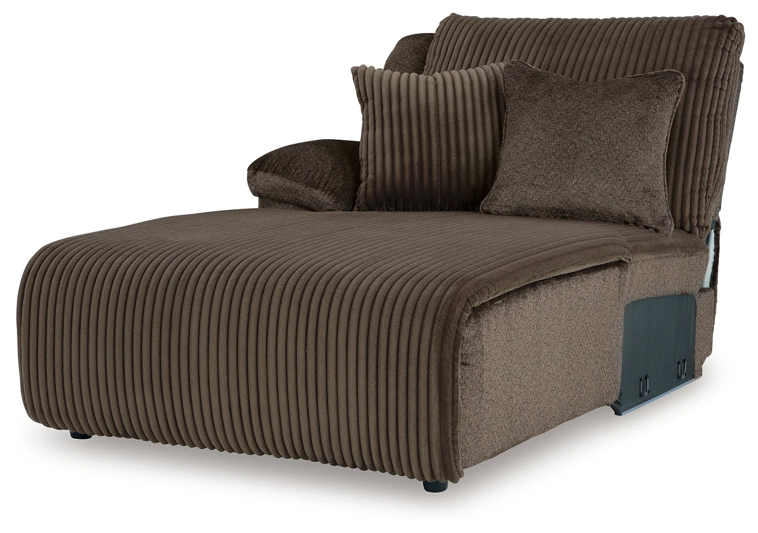 Top Tier Chocolate 4-Piece LAF Chaise Reclining Sectional - Image 3