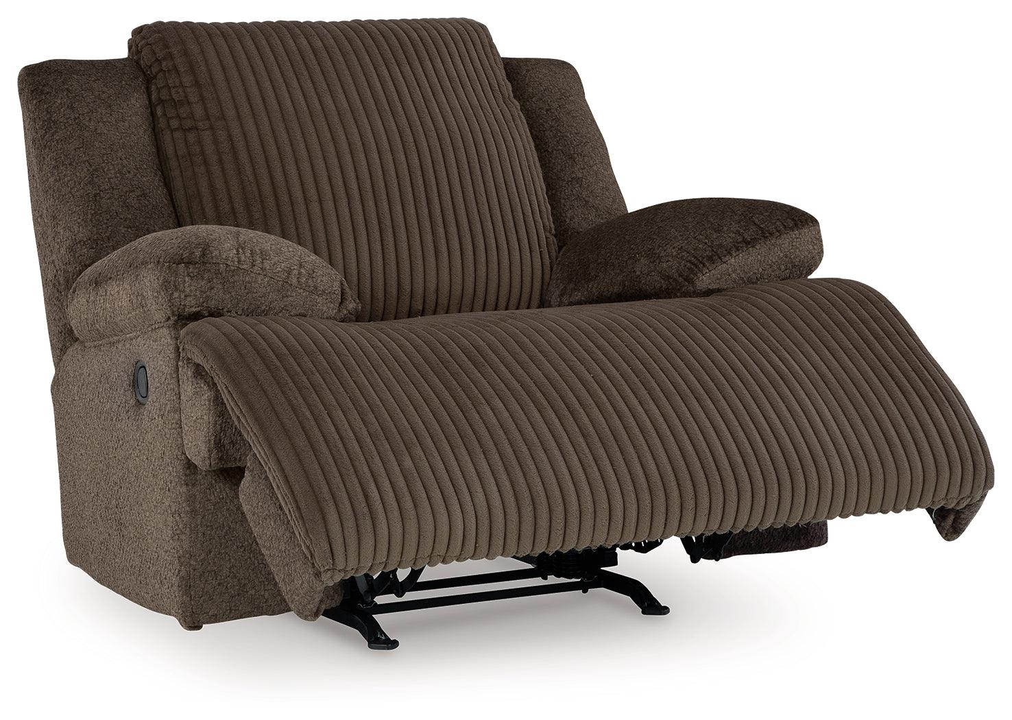 Top Tier Chocolate Oversized Manual Rocker Recliner - Image 2