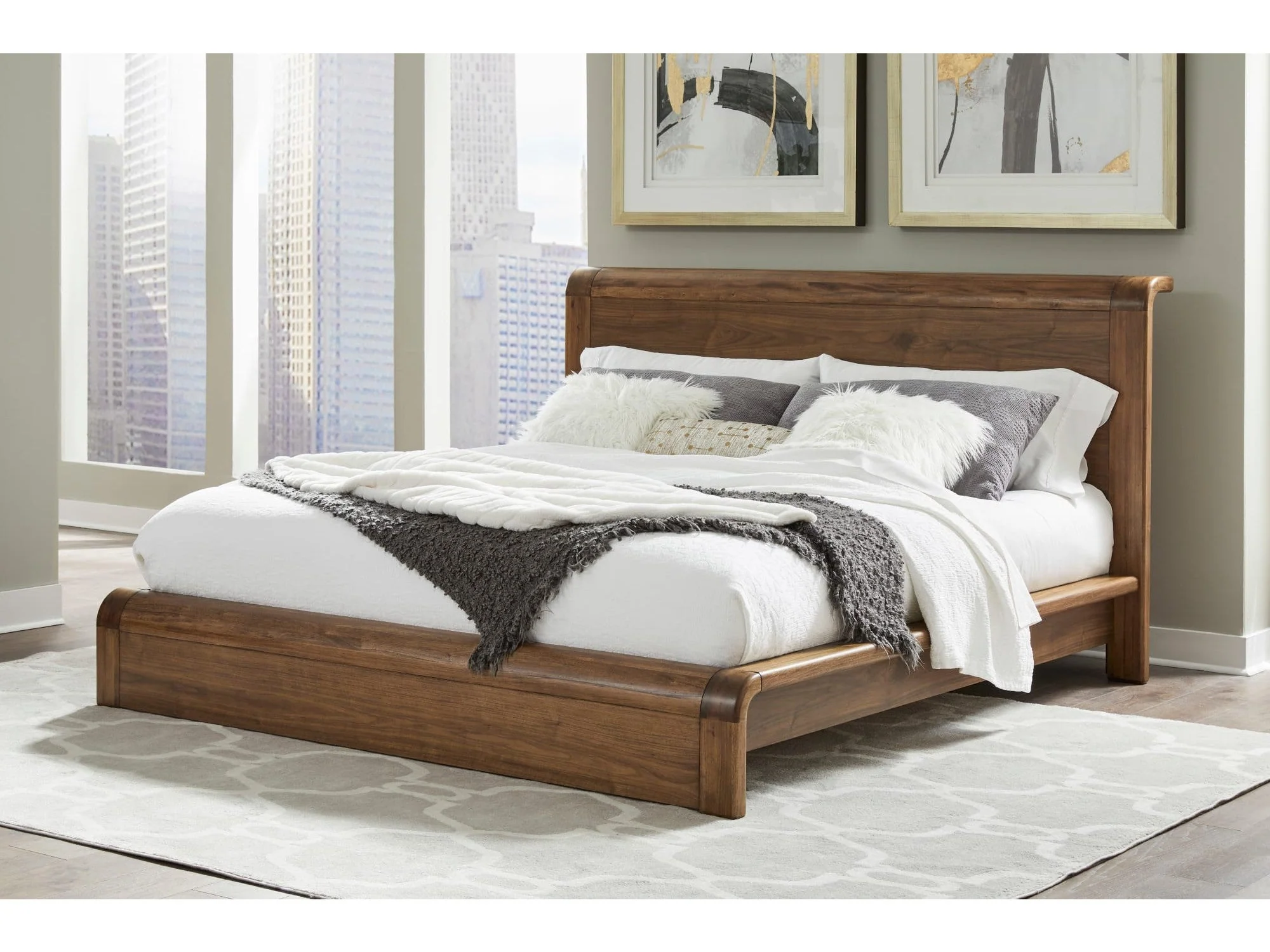 Totes English Walnut Full Platform Bed