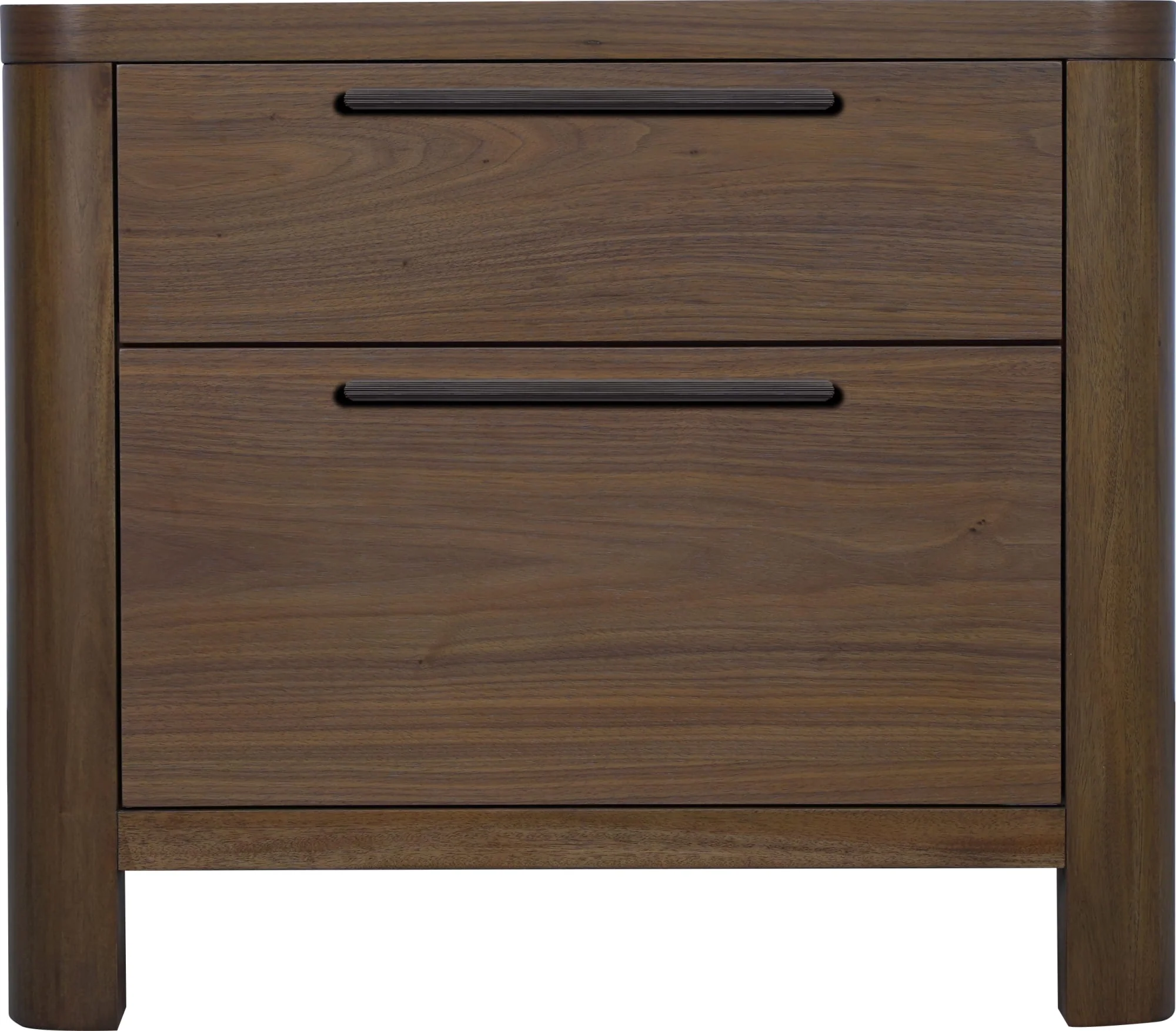 Totes English Walnut Two Drawer Nightstand - Image 2