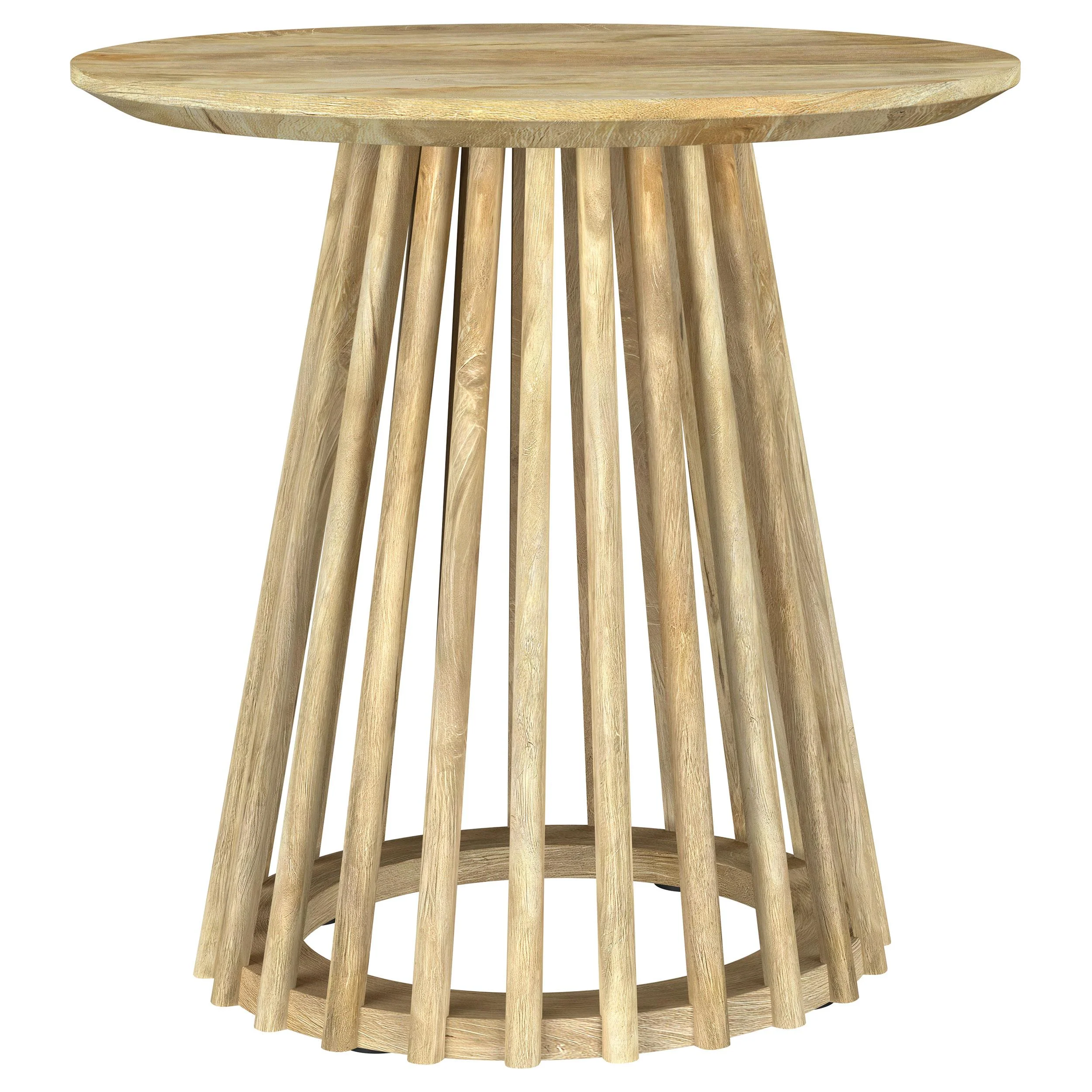 Touhy Natural Mango 3-Piece Round Coffee and End Table Set - Image 3